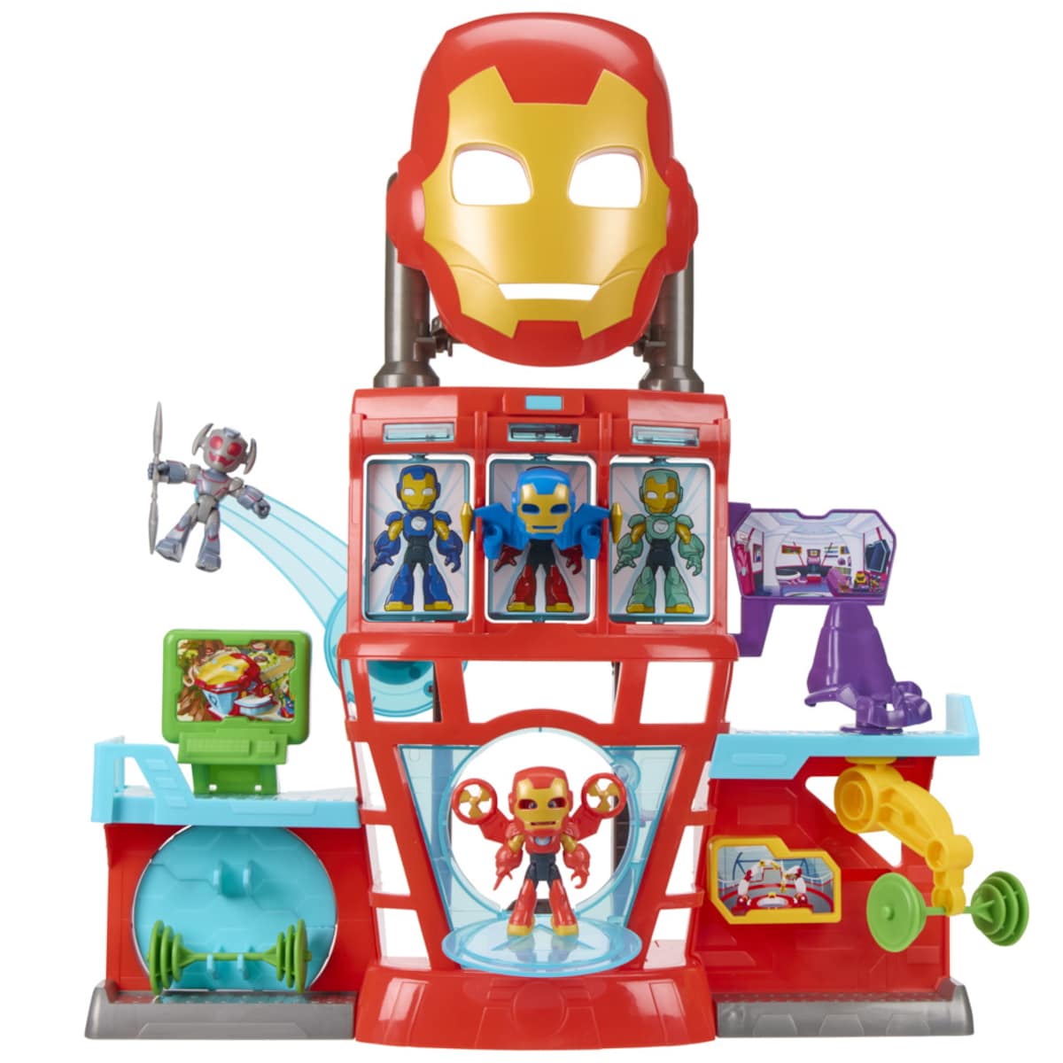 Set de juego Cuartel general Iron Man And His Awesome Friends Marvel 3