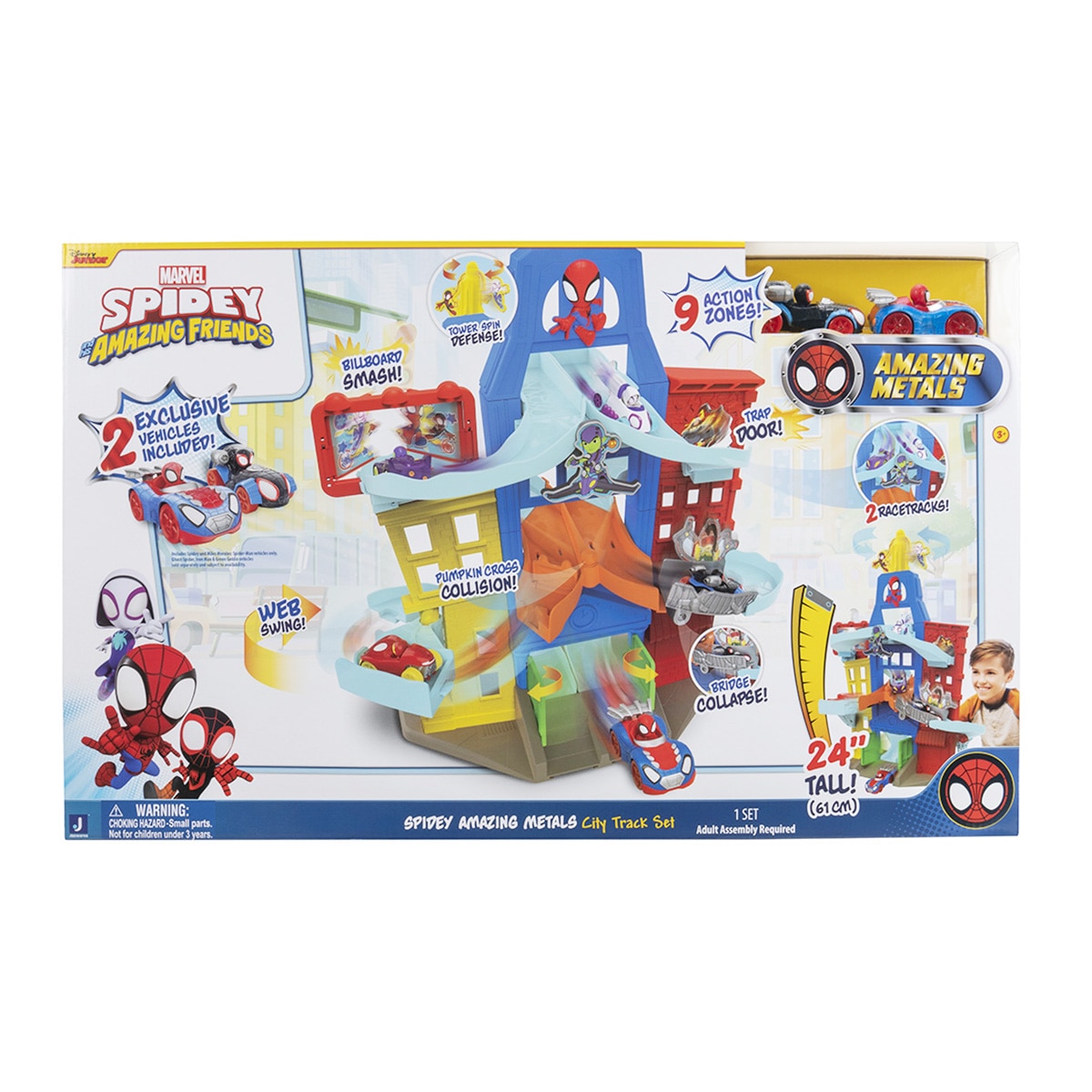 Imagen 0 de Juego Spidey Amazing Metals City Track Set Spidey and Friends Marvel Jazwares