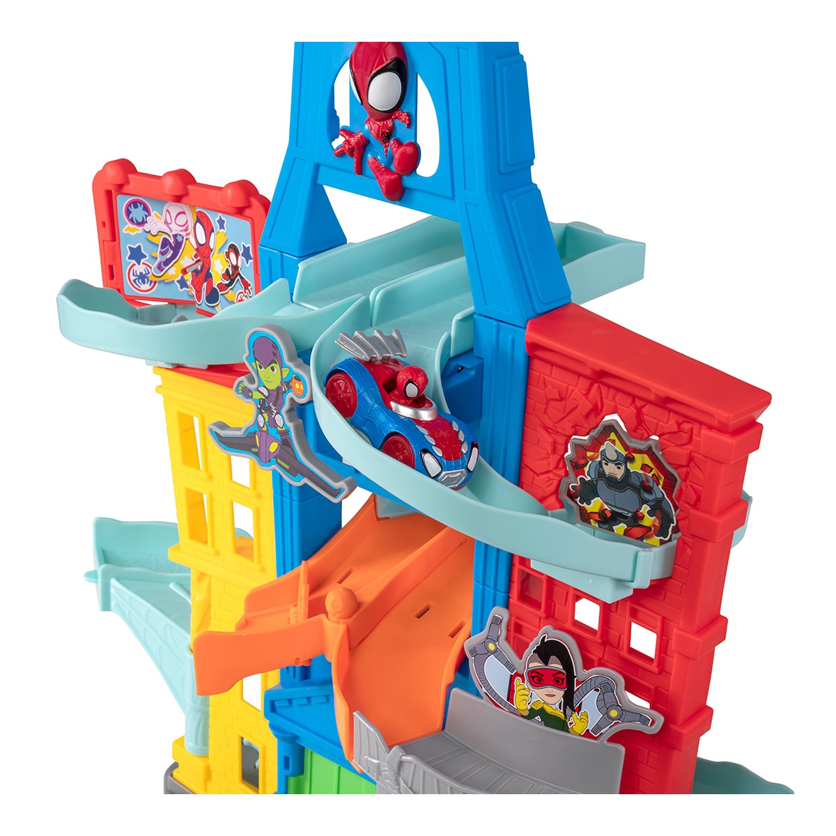 Juego Spidey Amazing Metals City Track Set Spidey and Friends Marvel Jazwares 2