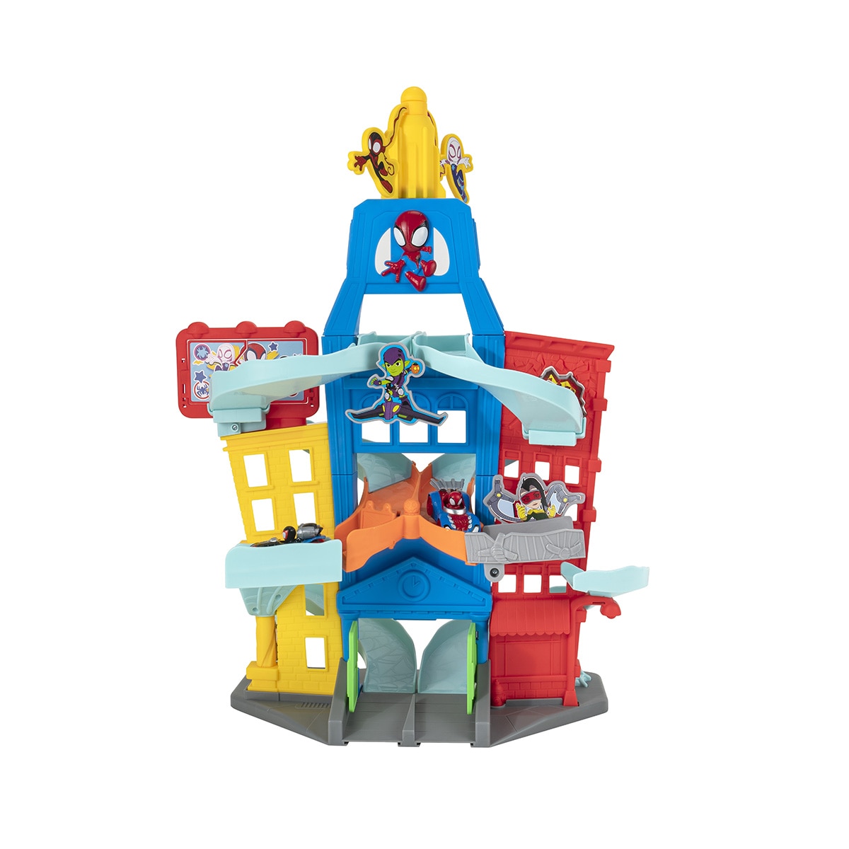 Juego Spidey Amazing Metals City Track Set Spidey and Friends Marvel Jazwares 3