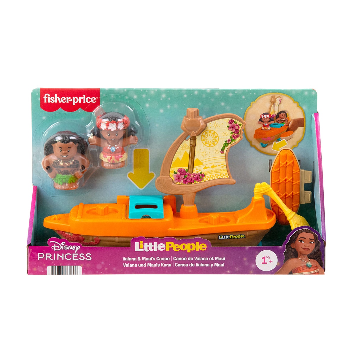 Canoa Vaiana y Maui Little People Disney Fisher-Price 6