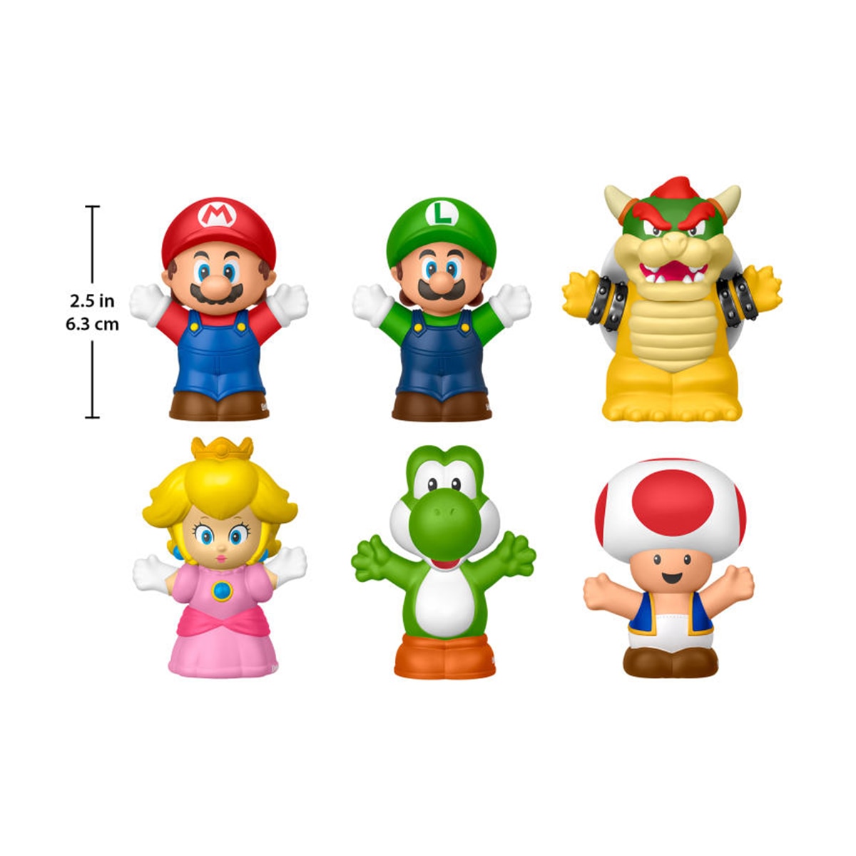 Imagen 4 de Set 6 figuras Super Mario Little People Fisher-Price