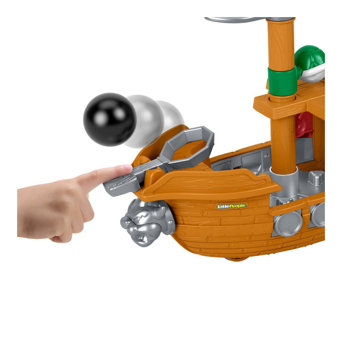 Conjunto de juego de barco de Bowser con figura Fisher-Price Little People My Mario 3