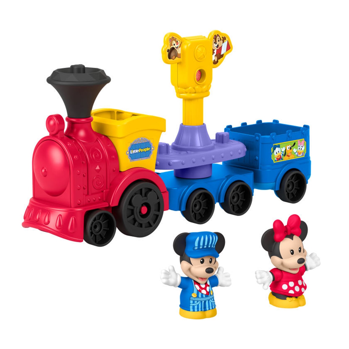 Imagen 0 de Tren musical de Mickey y Minnie con 2 figuras para juego de imitación Little People Disney Jr Fisher-Price