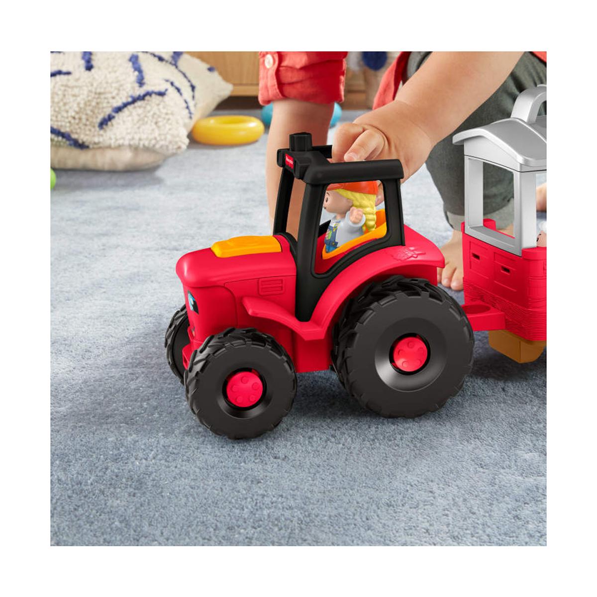 Vehículo con figuras Fisher-Price Tractor cuida a los animalitos de Little People Mattel 5
