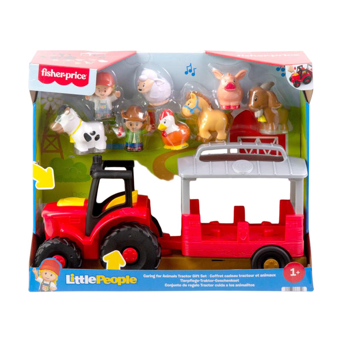 Vehículo con figuras Fisher-Price Tractor cuida a los animalitos de Little People Mattel 6