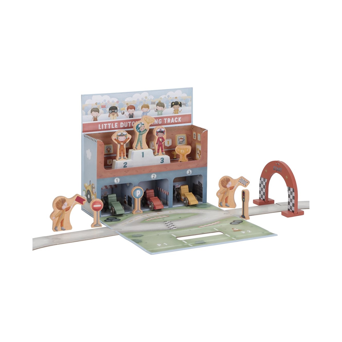 Caja de juego con pista carreras FSC Little Duch 4