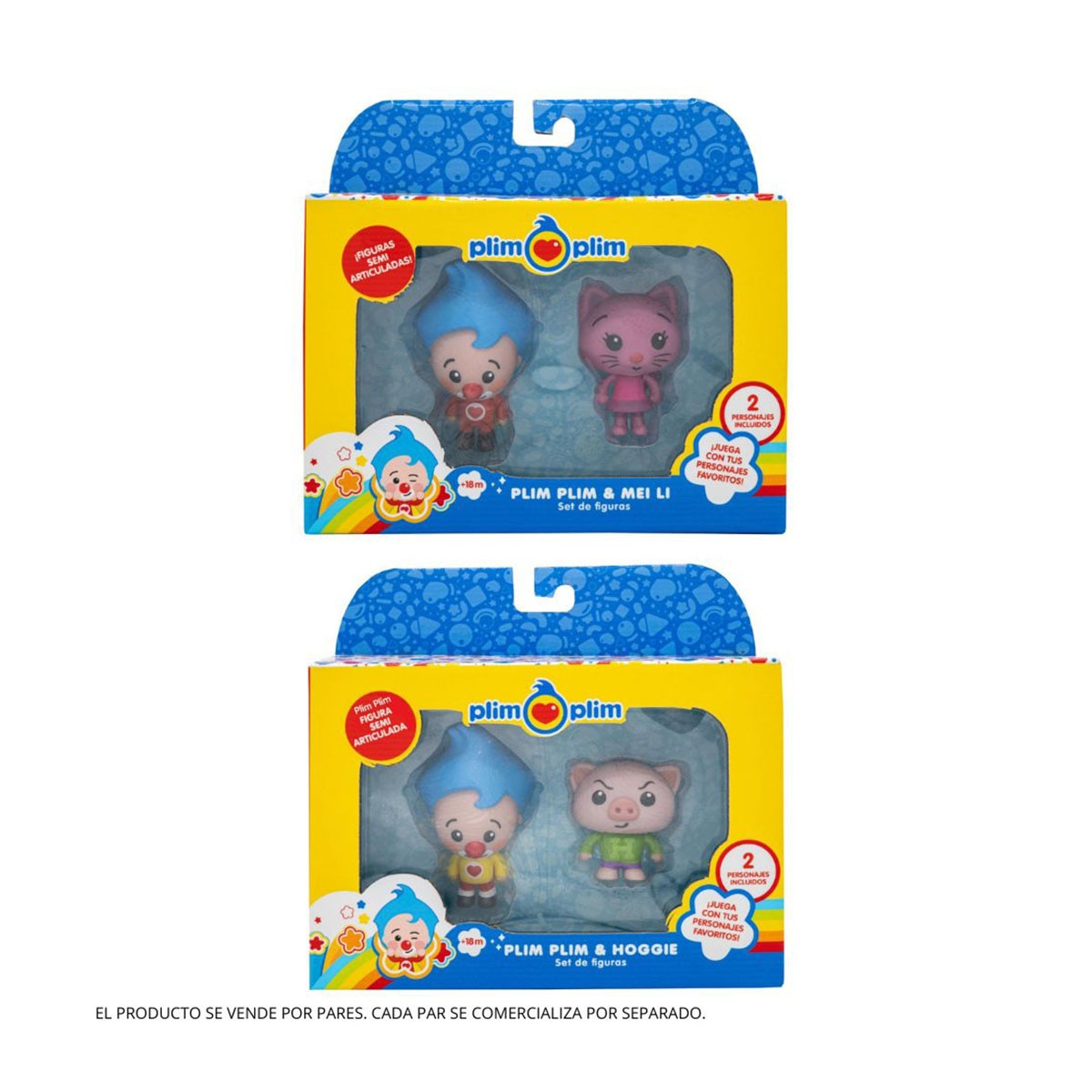 Pack de 2 figuras de Plim Plim Bandai modelos surtidos 1