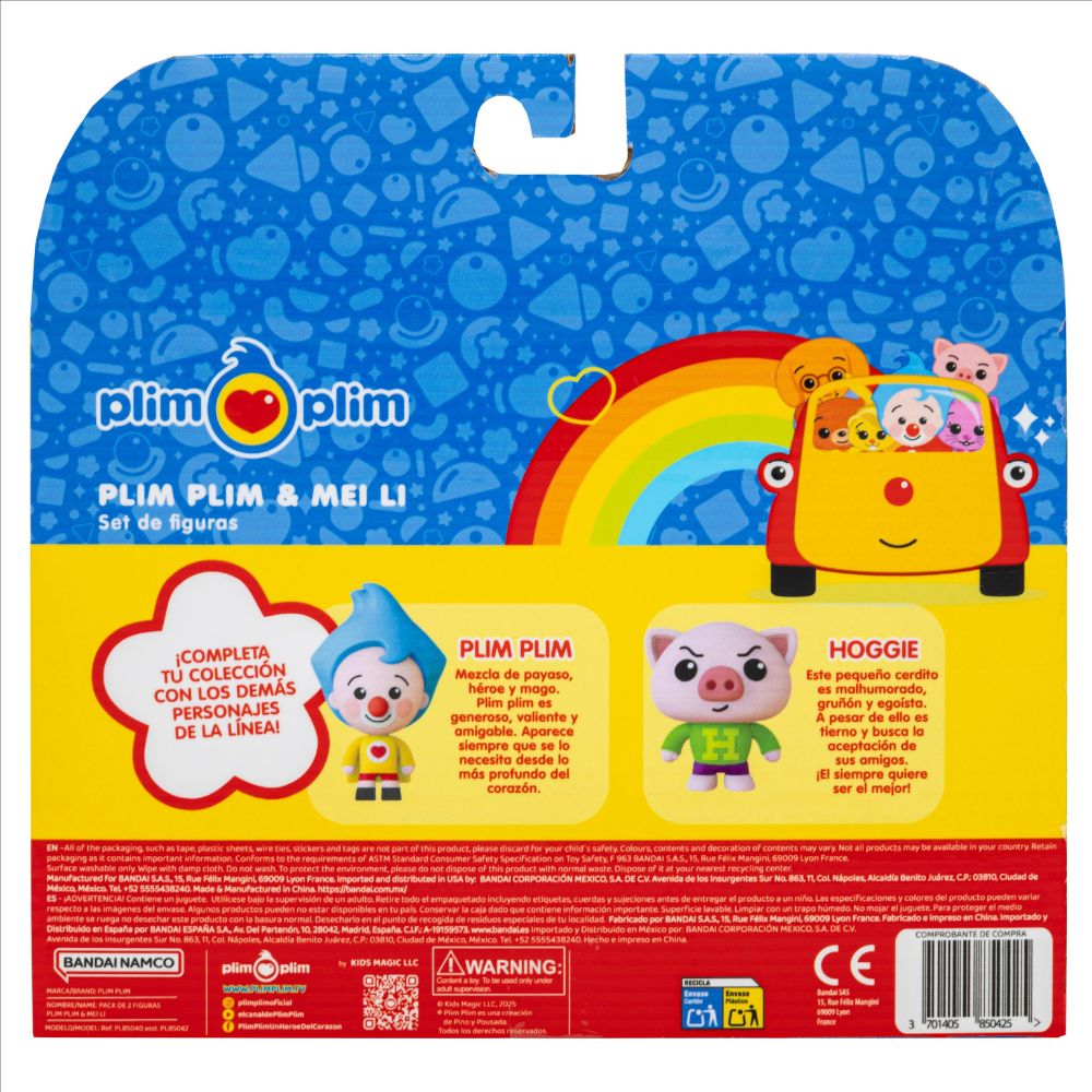 Pack de 2 figuras de Plim Plim Bandai modelos surtidos 8