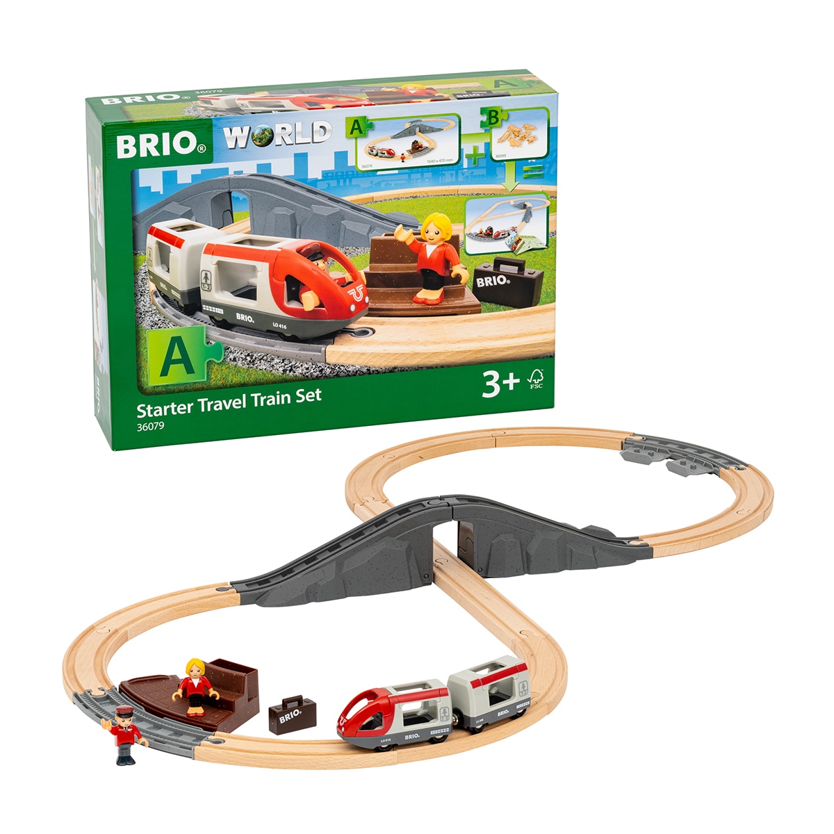 Imagen 1 de Set ferroviario de viaje básico BRIO