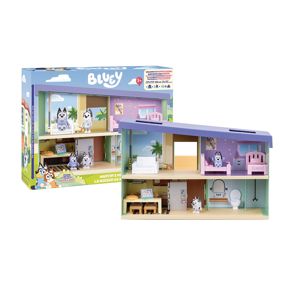 Playset Casa de Muffin. Incluye 10 accesorios y figura exclusiva de Muffin Bluey 1