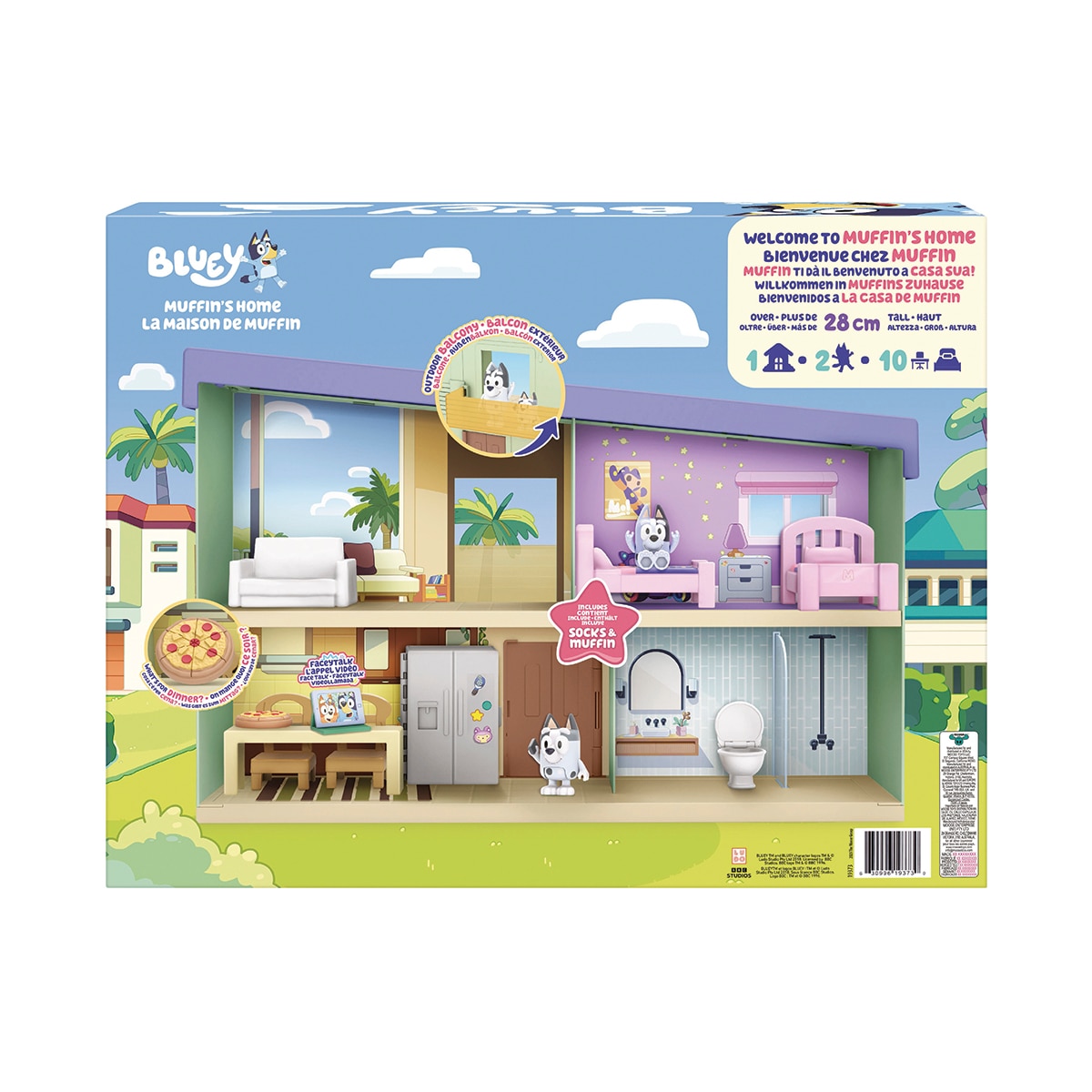 Playset Casa de Muffin. Incluye 10 accesorios y figura exclusiva de Muffin Bluey 10