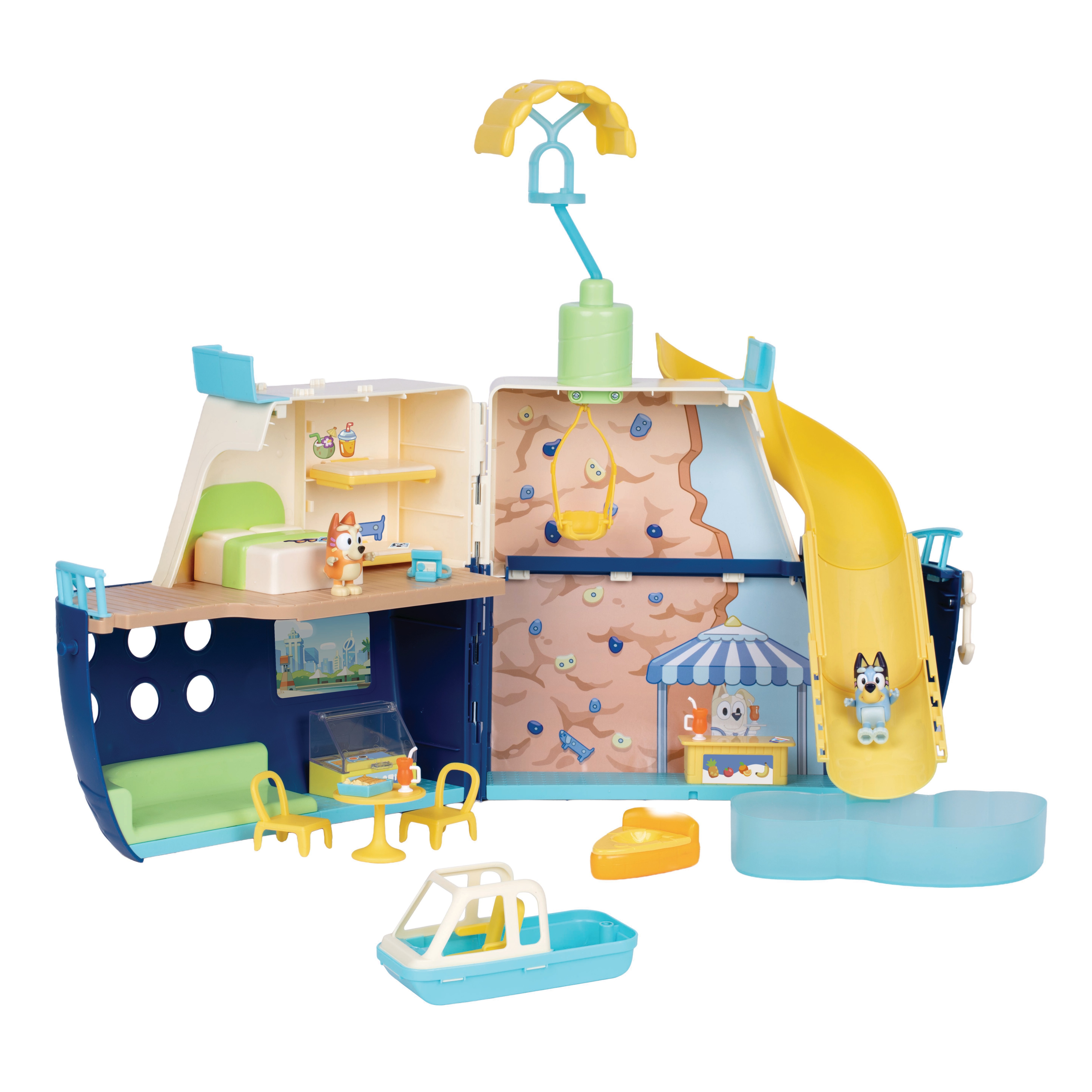 Playset Barco de Crucero con 6 zonas de juego y más de 10 accesorios Bluey 2