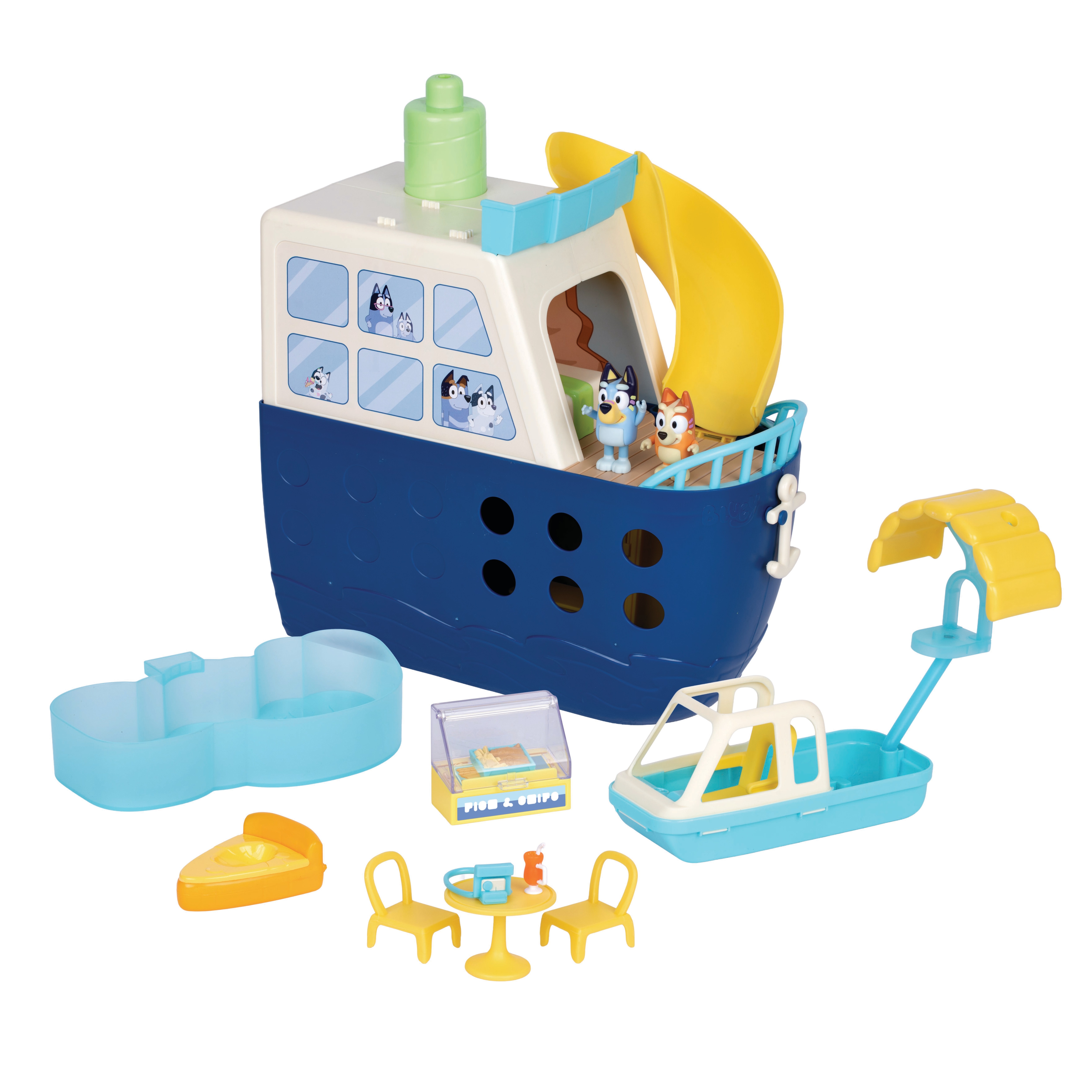 Playset Barco de Crucero con 6 zonas de juego y más de 10 accesorios Bluey 8