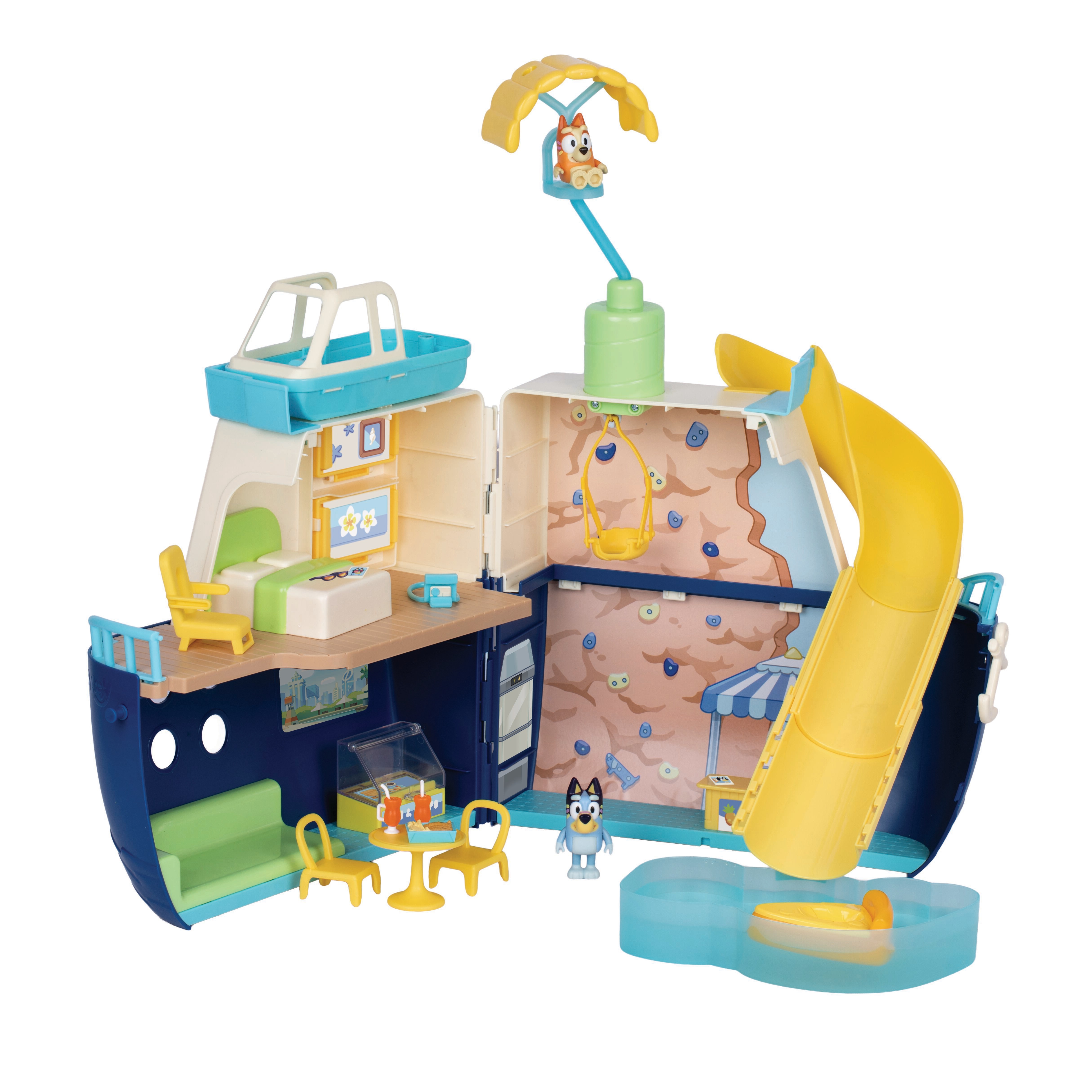 Playset Barco de Crucero con 6 zonas de juego y más de 10 accesorios Bluey 9