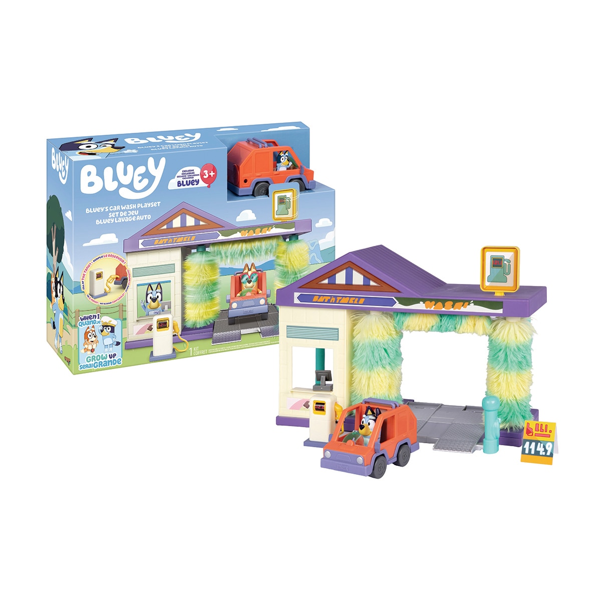 Imagen 0 de Playset Túnel de Lavado. Incluye coche y 7 accesorios Bluey