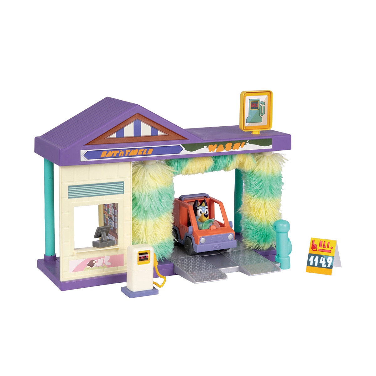 Playset Túnel de Lavado. Incluye coche y 7 accesorios Bluey 2