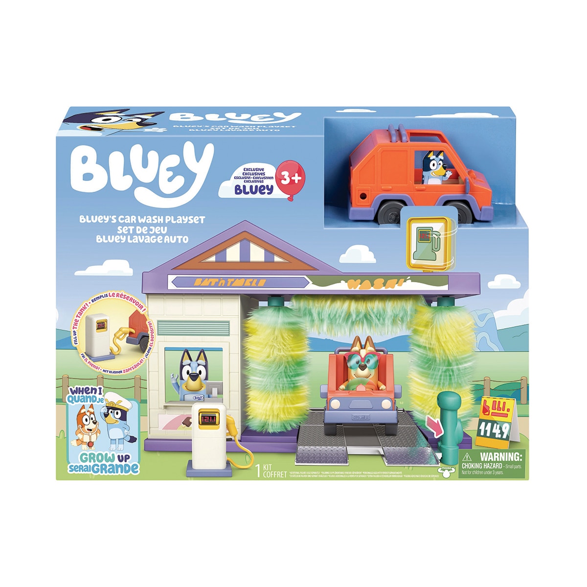 Playset Túnel de Lavado. Incluye coche y 7 accesorios Bluey 5
