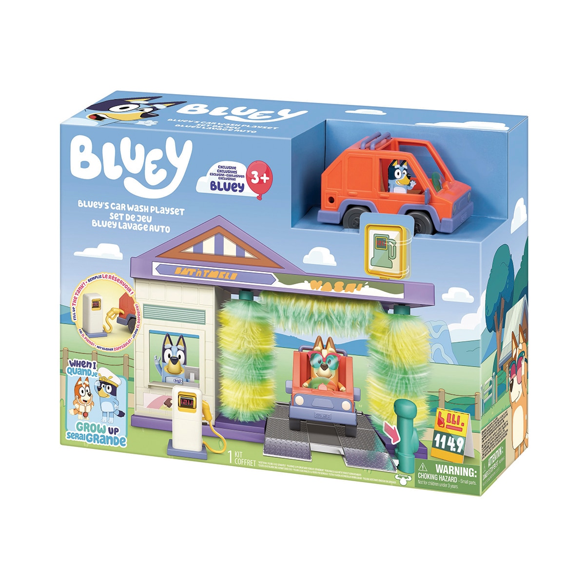 Playset Túnel de Lavado. Incluye coche y 7 accesorios Bluey 6