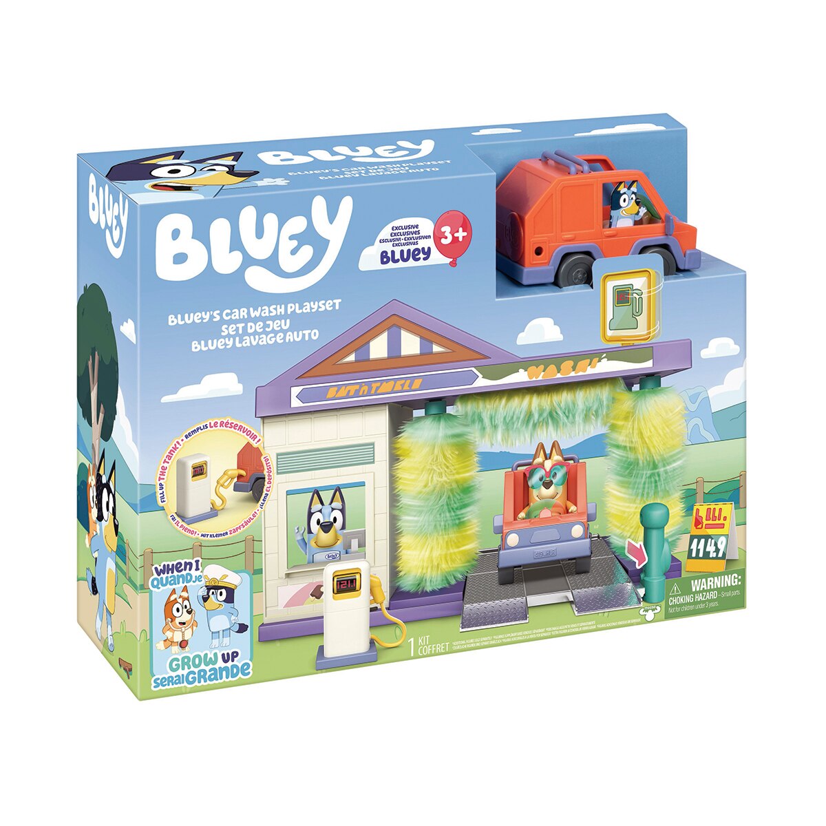 Playset Túnel de Lavado. Incluye coche y 7 accesorios Bluey 7