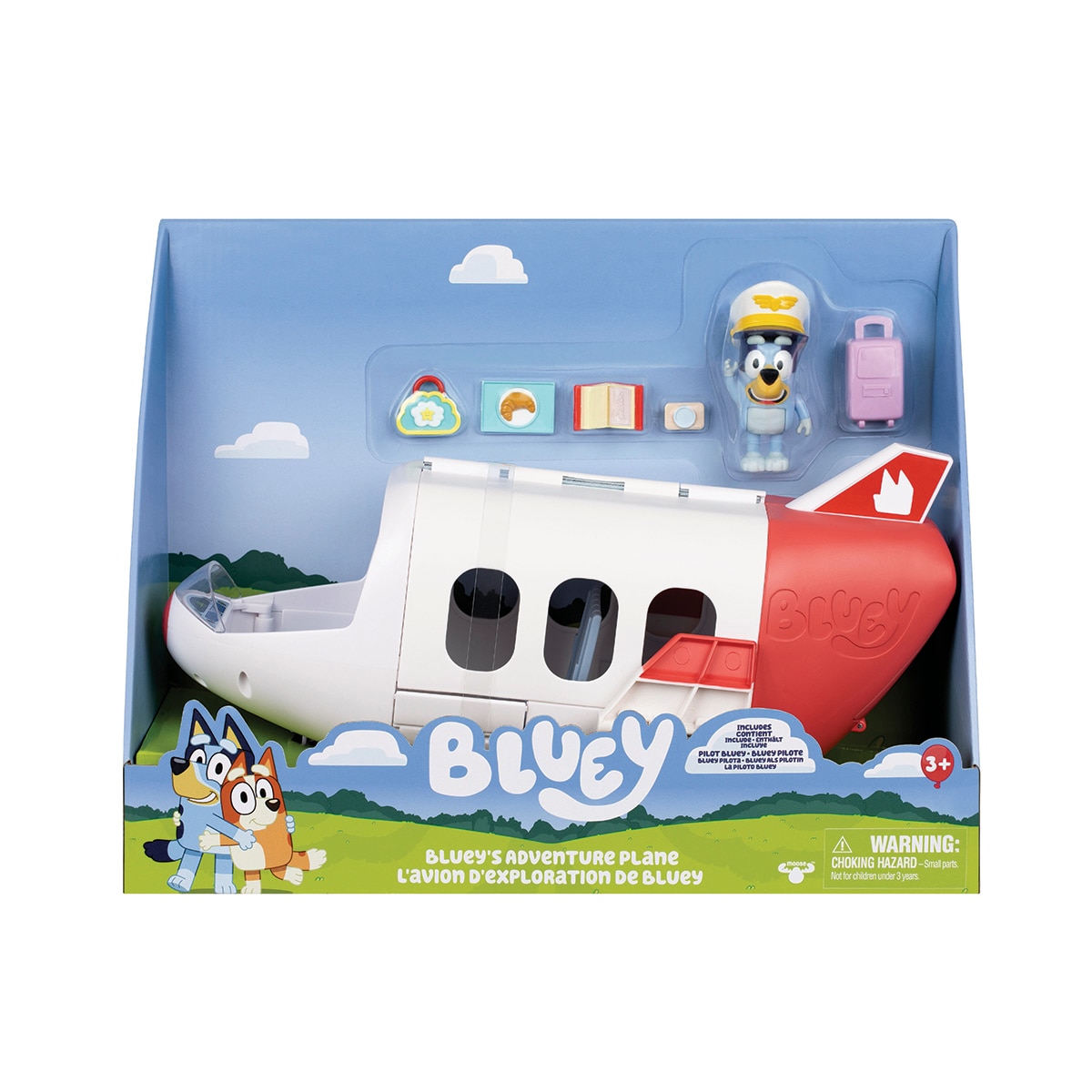 Playset Avión de Bluey. Incluye 1 figura de Bluey y 6 accesorios Bluey 6