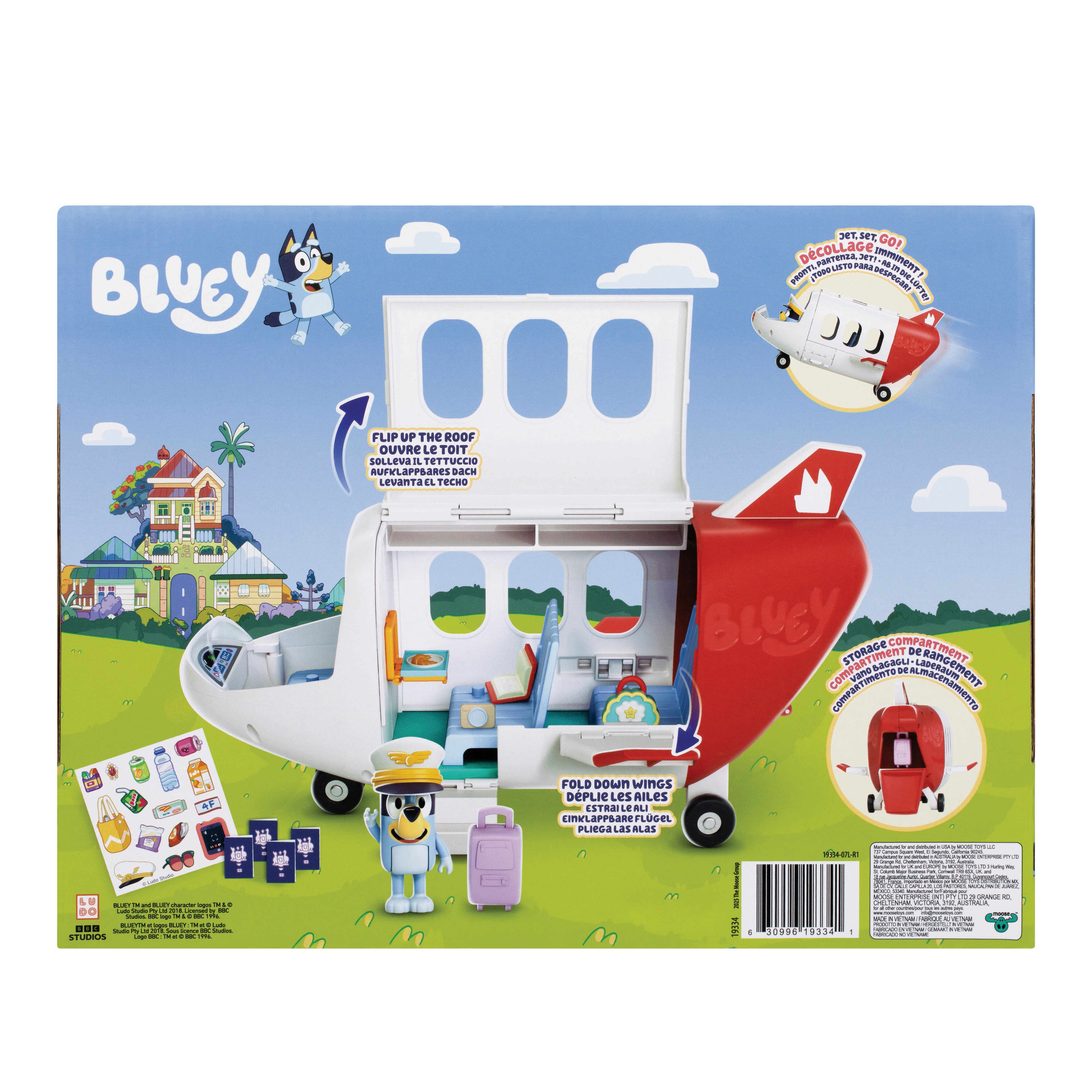 Playset Avión de Bluey. Incluye 1 figura de Bluey y 6 accesorios Bluey 7