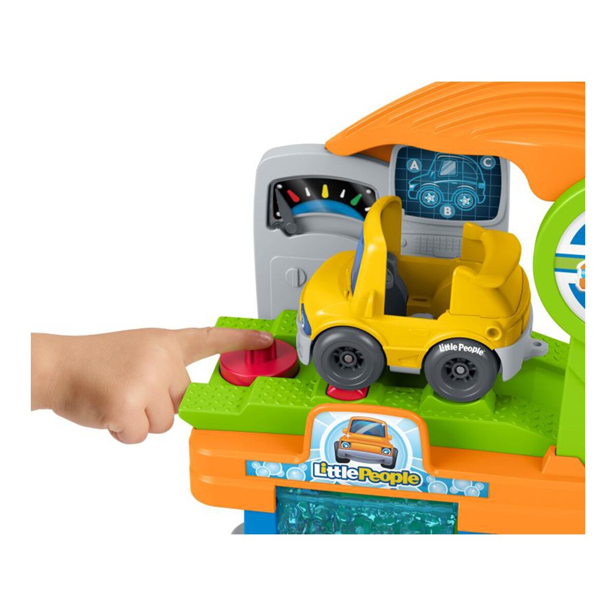 Imagen 4 de Juguete para bebés Little People con gasolinera, coche y figuras para +1 año Fisher-Price