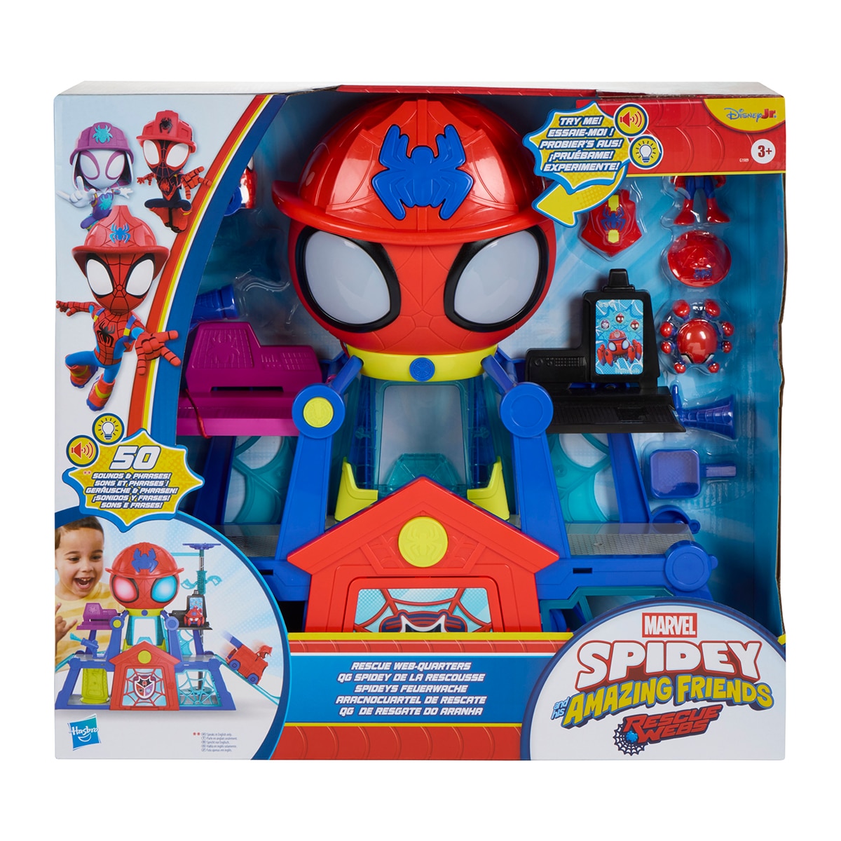 Playsets Rescue-Webs, Aracnocuartel Spidey And His Amazing Friends Marvel Hasbro 1