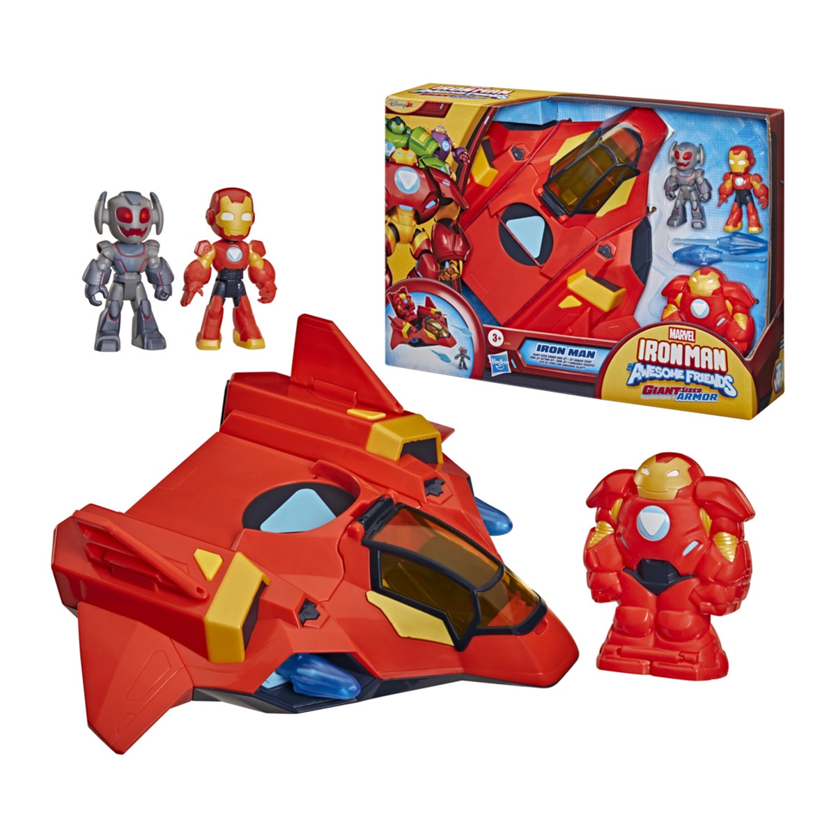 Imagem 0 de Playset Jr. Marvel: Iron Jet e armaduras gigantes – «O Homem de Ferro e os Seus Amigos Fantásticos» Disney