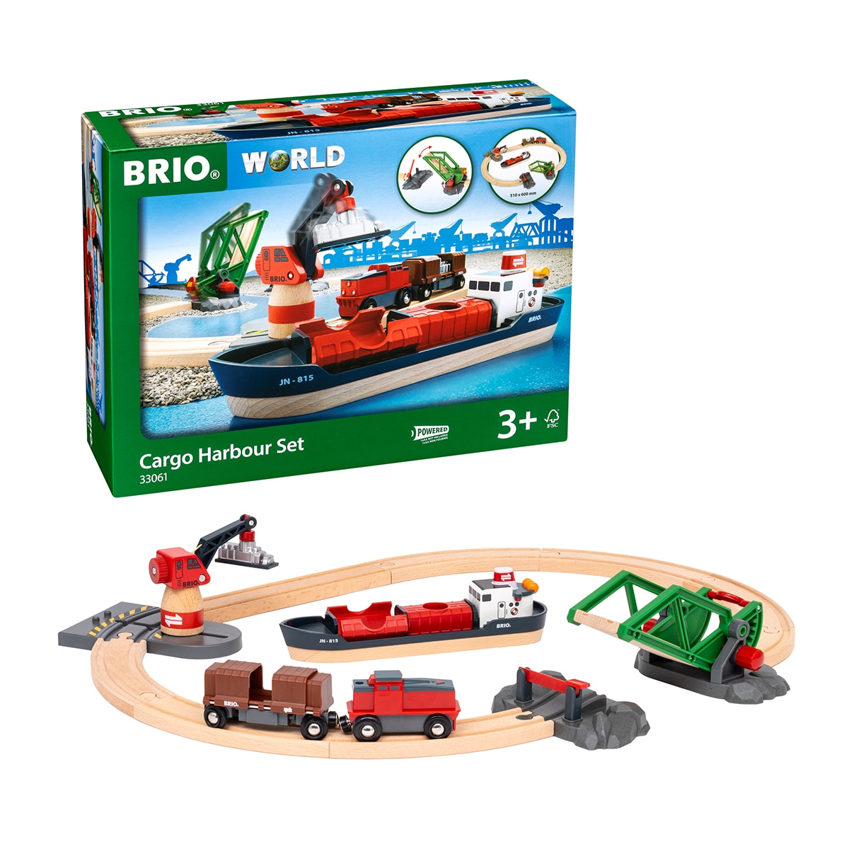 Imagen 0 de Set circuito de tren puerto de carga y descarga Brio