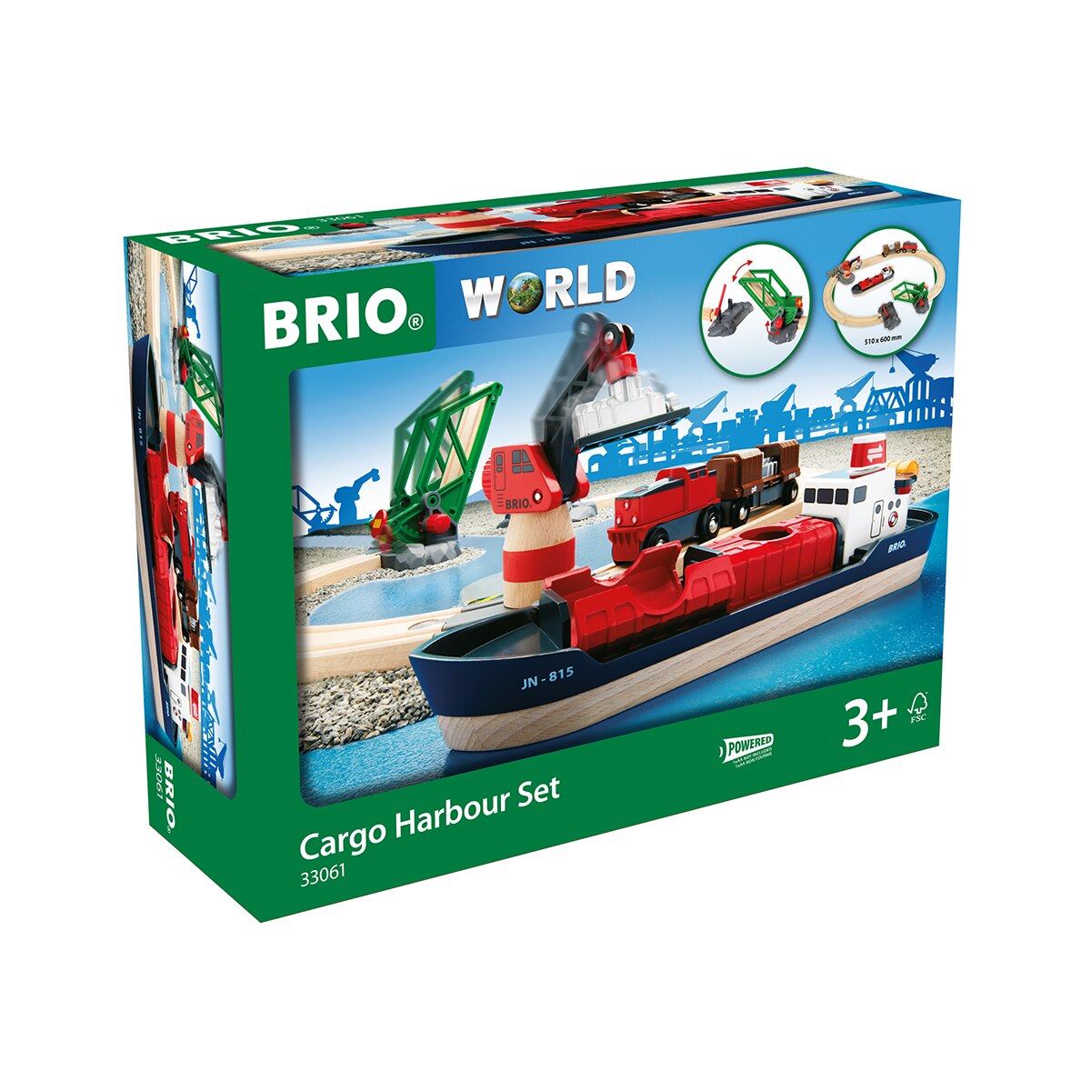 Set circuito de tren puerto de carga y descarga Brio 2