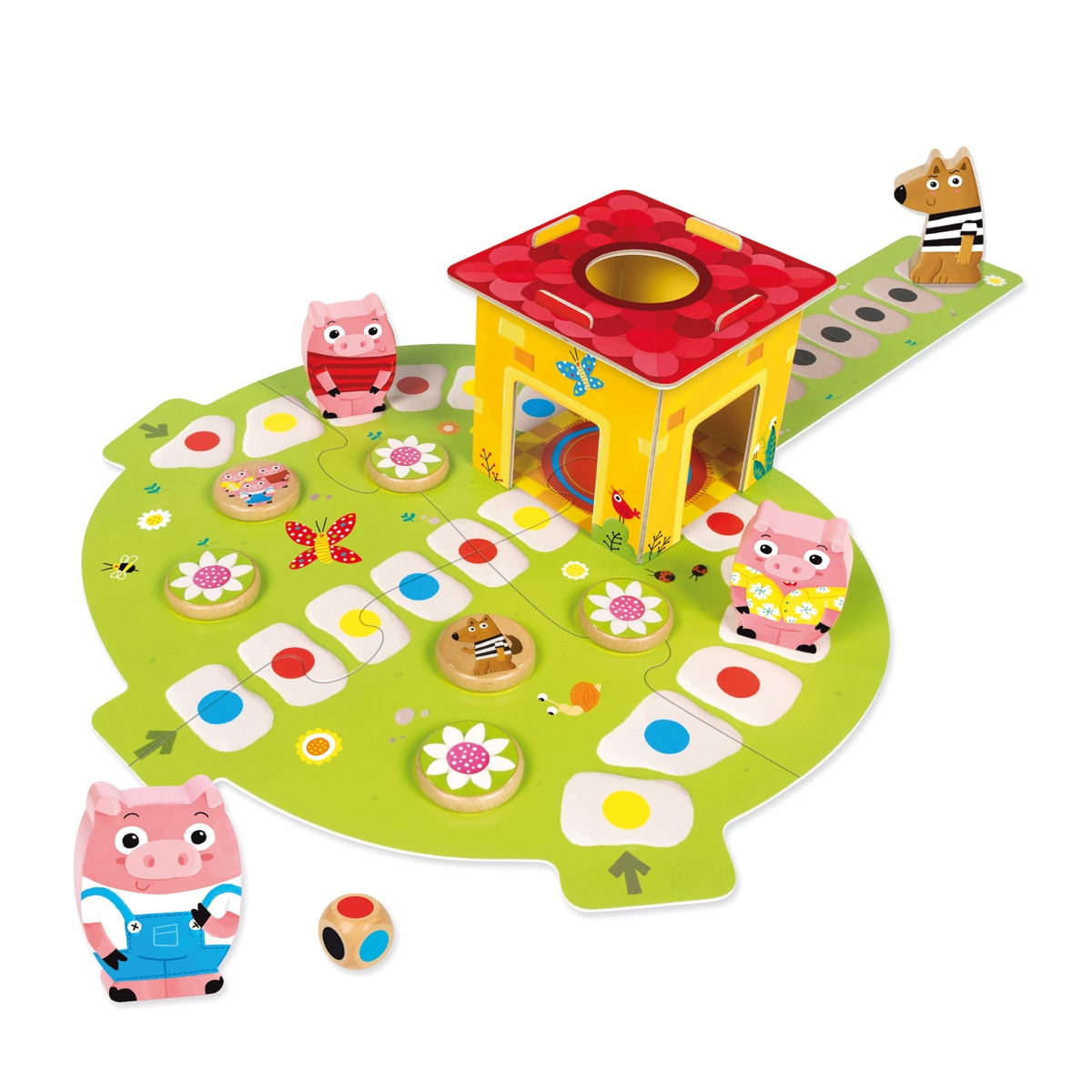 Juego de mesa Los 3 cerditos Juguete de Madera Goula 2
