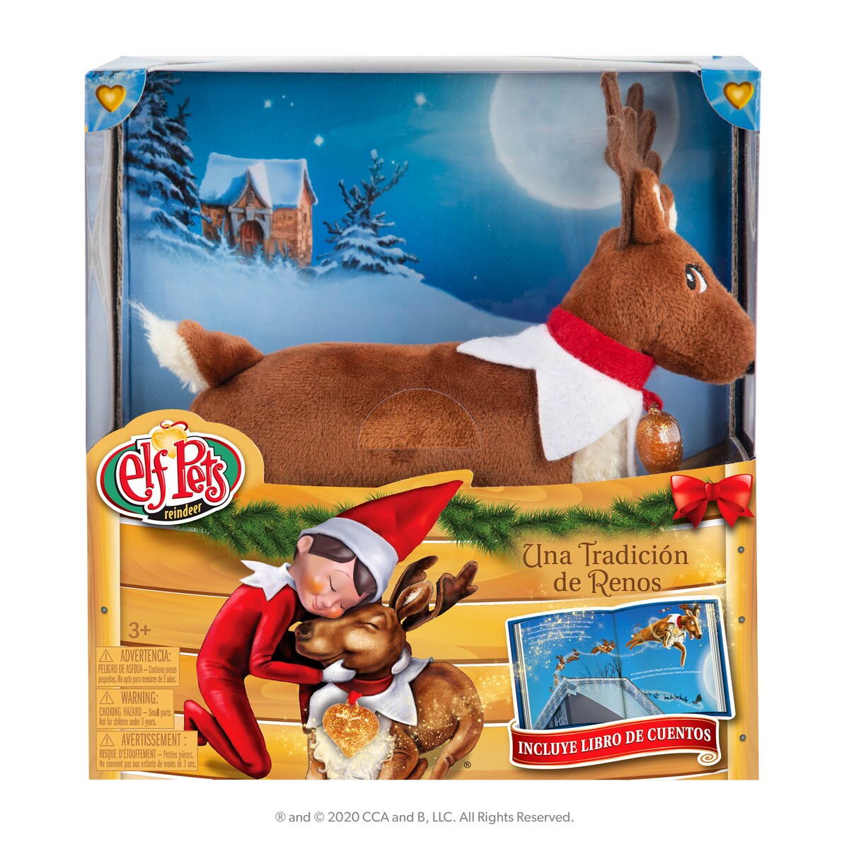 The elf on the shelf: Elf pets, cuento y peluche reno · Cefa Toys
