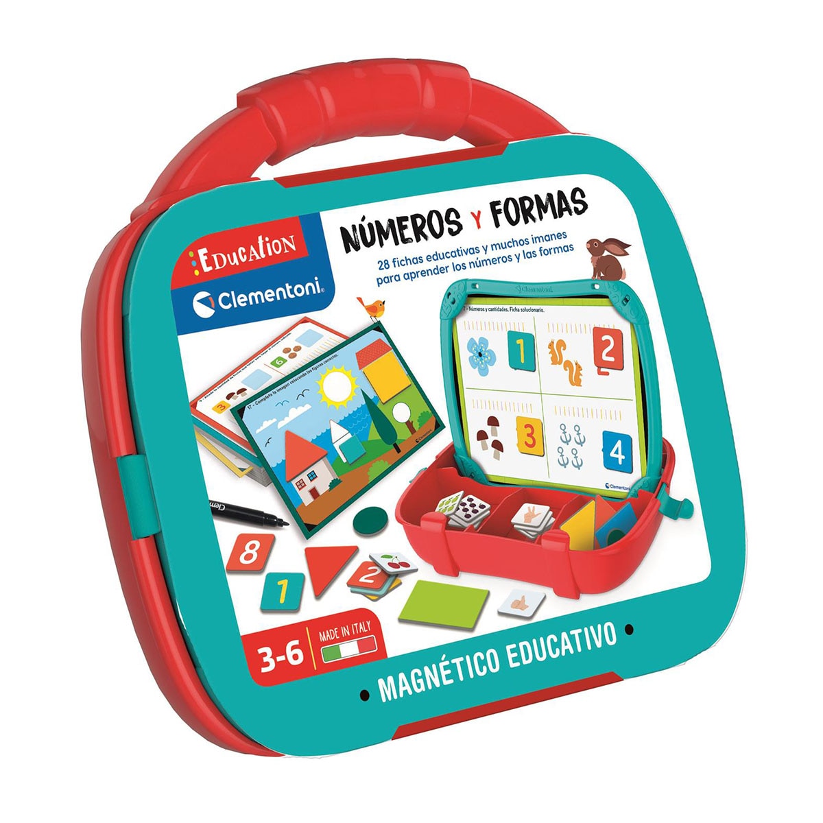 Imagen 0 de Education Clementoni- Maletín Magnético Números y Formas
