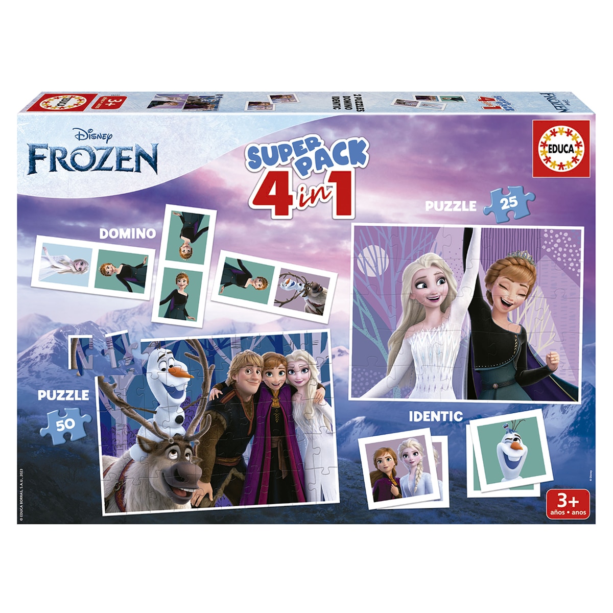 Imagem 0 de Puzzles Superpack 4 In 1 Frozen Educa