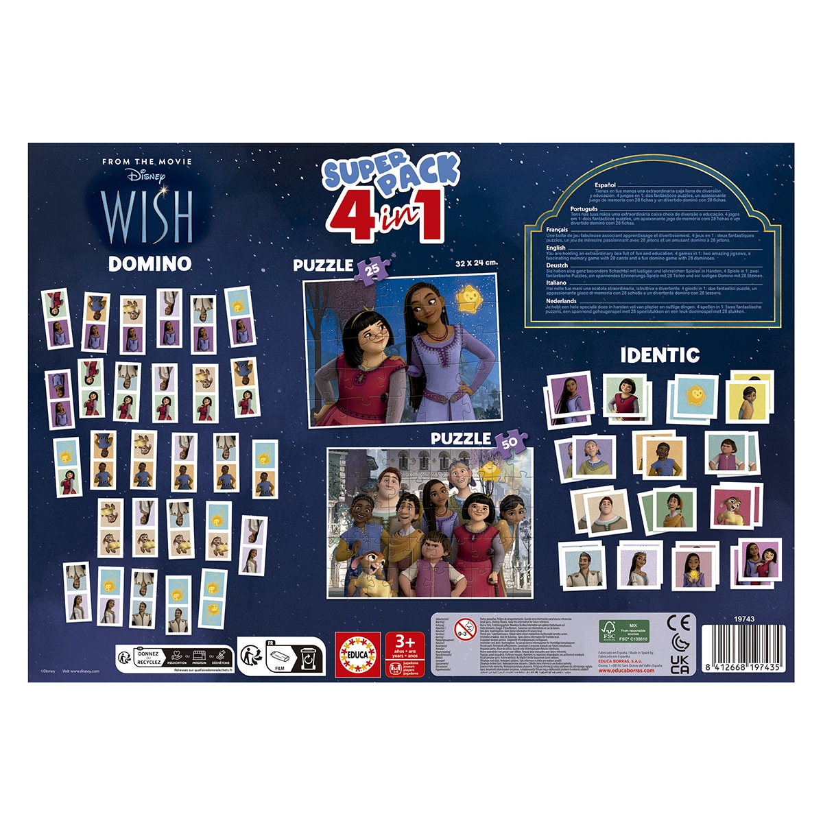 Superpack 4 en 1 Wish Disney Educa Borrás 2