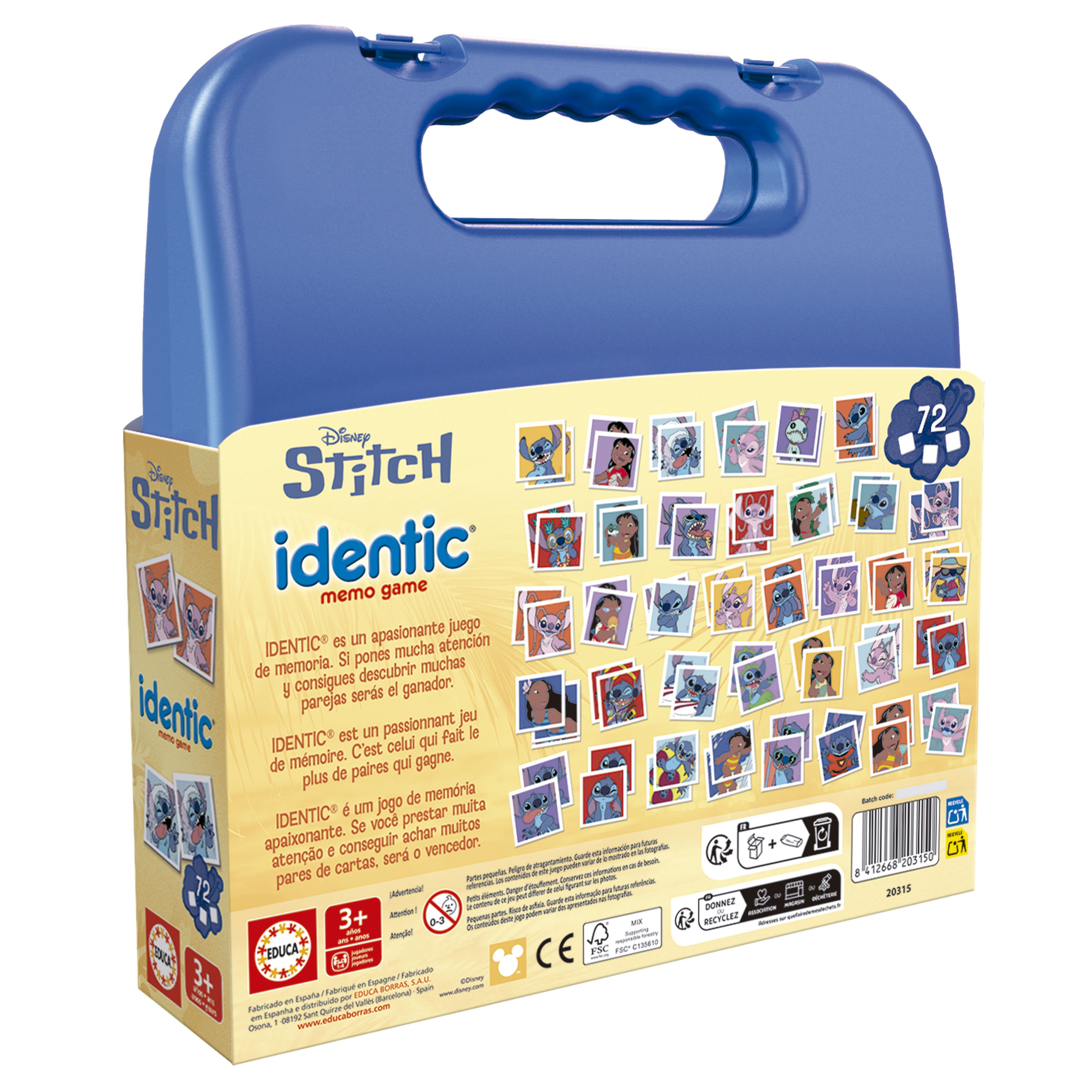 Juego de memoria Identic Stitch Disney Educa 3