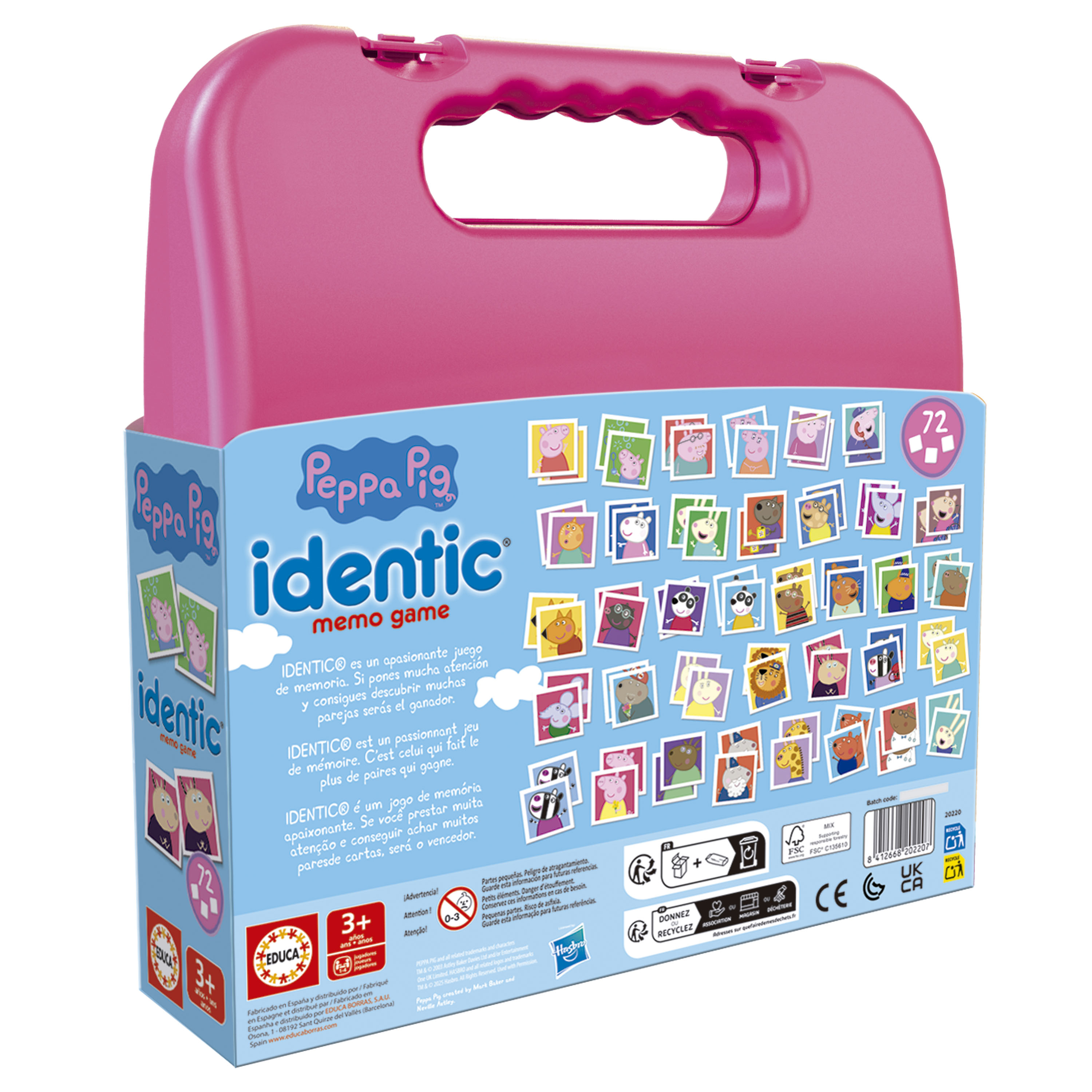 Juego de memoria Identic Peppa Pig Educa 3