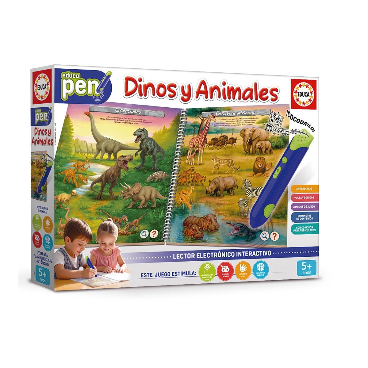 Imagen 0 de Juego educativo Educapen dinosaurios y animales Educa Borrás