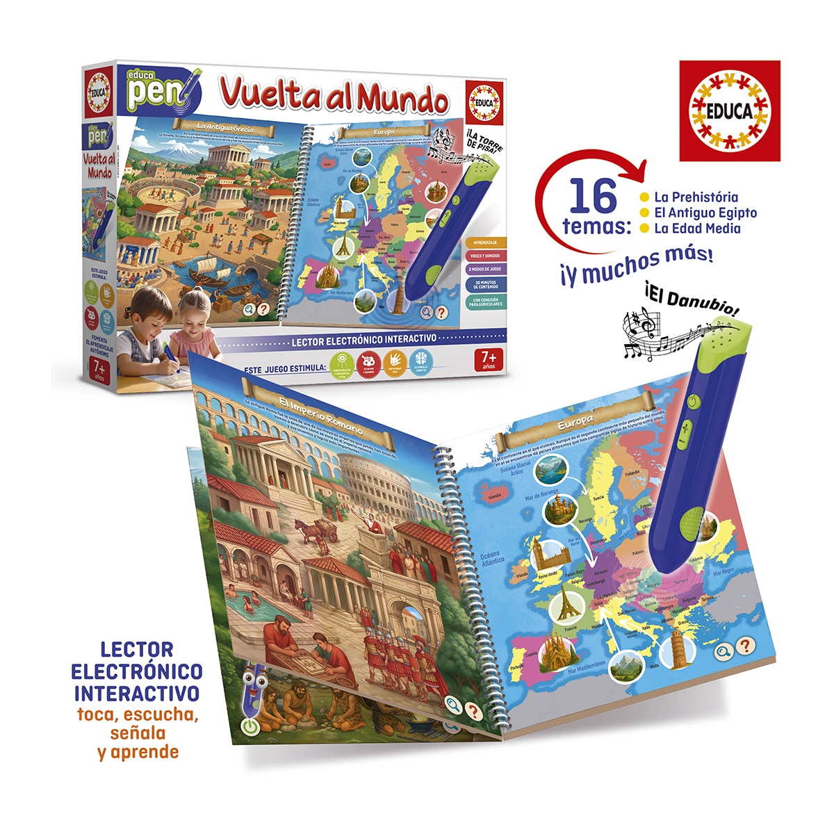 Juego educativo Educapen viaje por el mundo Educa Borrás 3