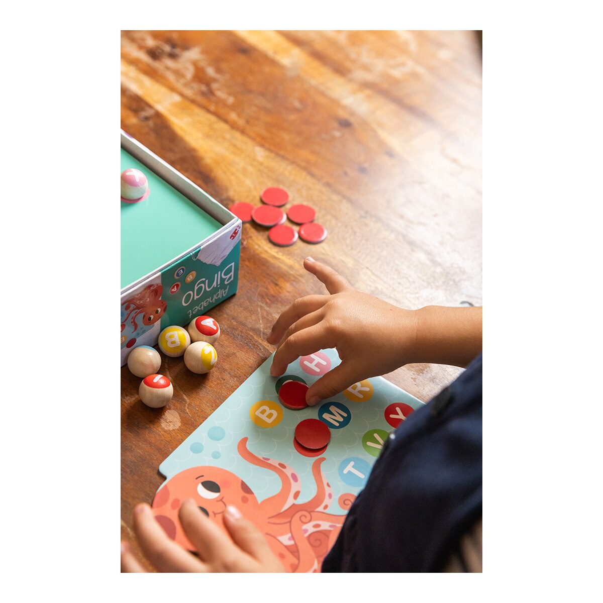 Jogo Educativo Bingo Alfabeto com Peças de Madeira Goula Diset 5