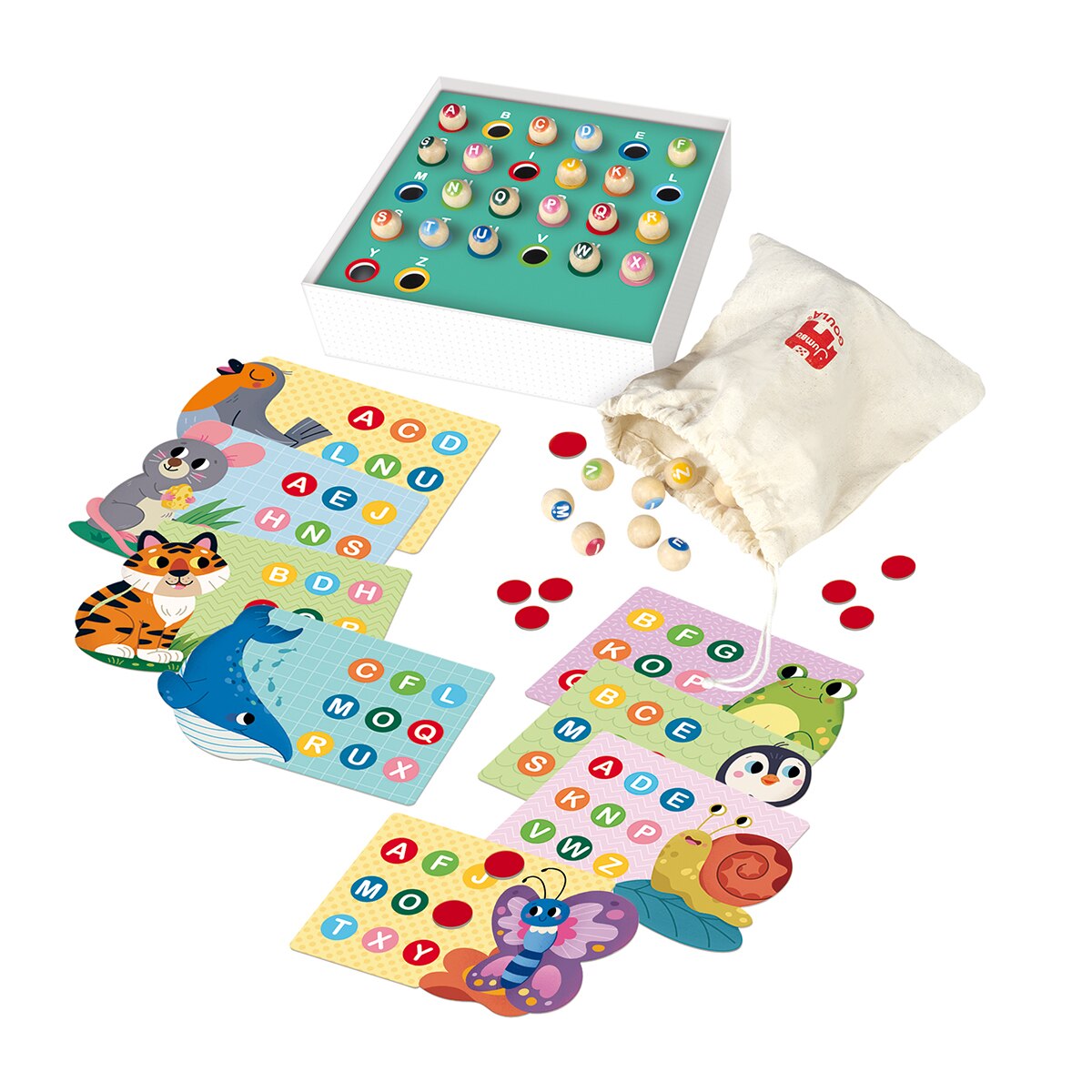 Jogo Educativo Bingo Alfabeto com Peças de Madeira Goula Diset 8
