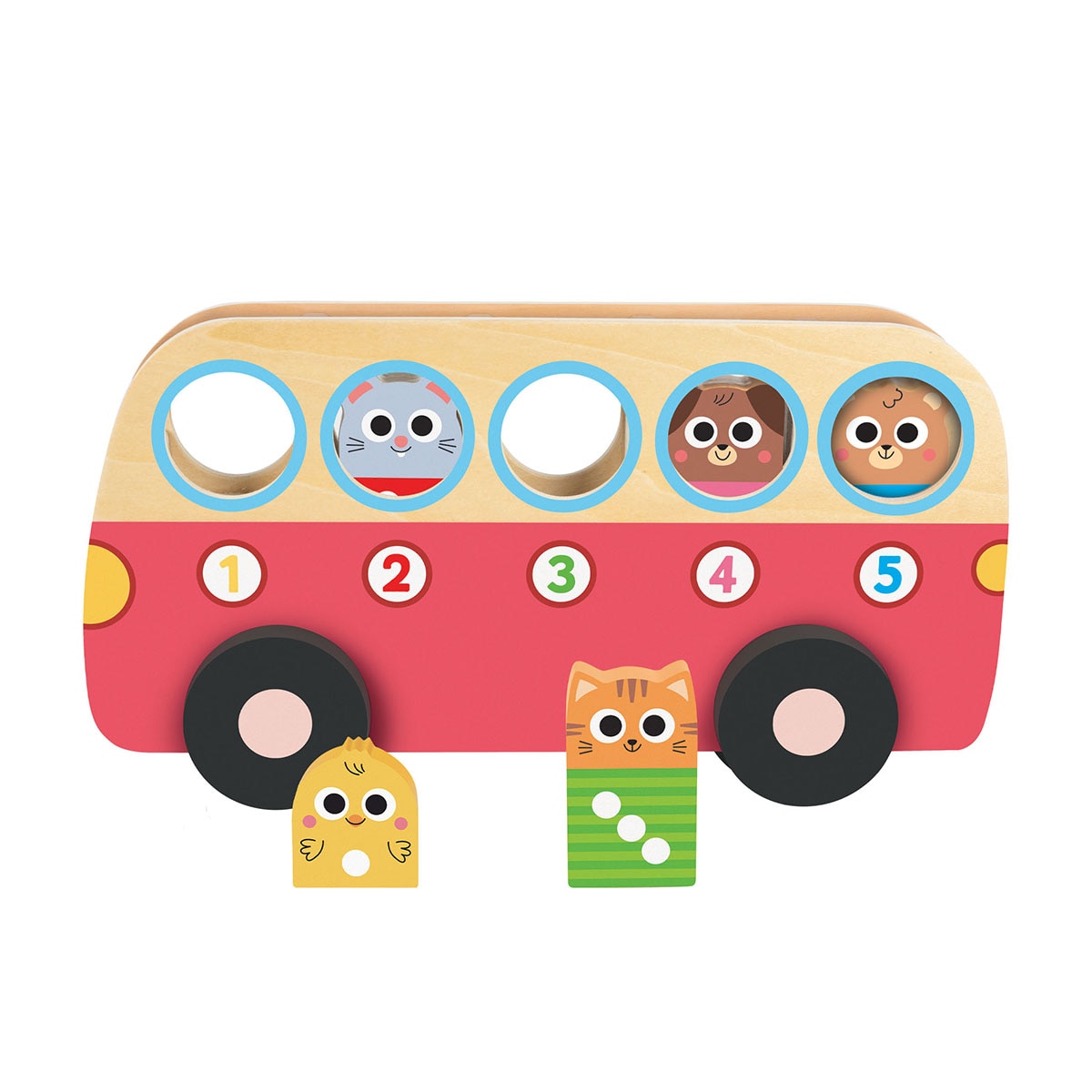 Juguete infantil Autobús Aprende los números 1 a 5 Autocorrectivo Goula Diset 7