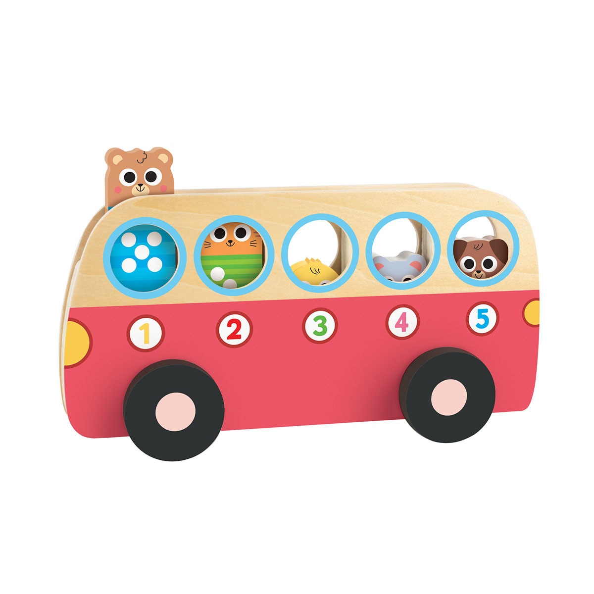 Juguete infantil Autobús Aprende los números 1 a 5 Autocorrectivo Goula Diset 8