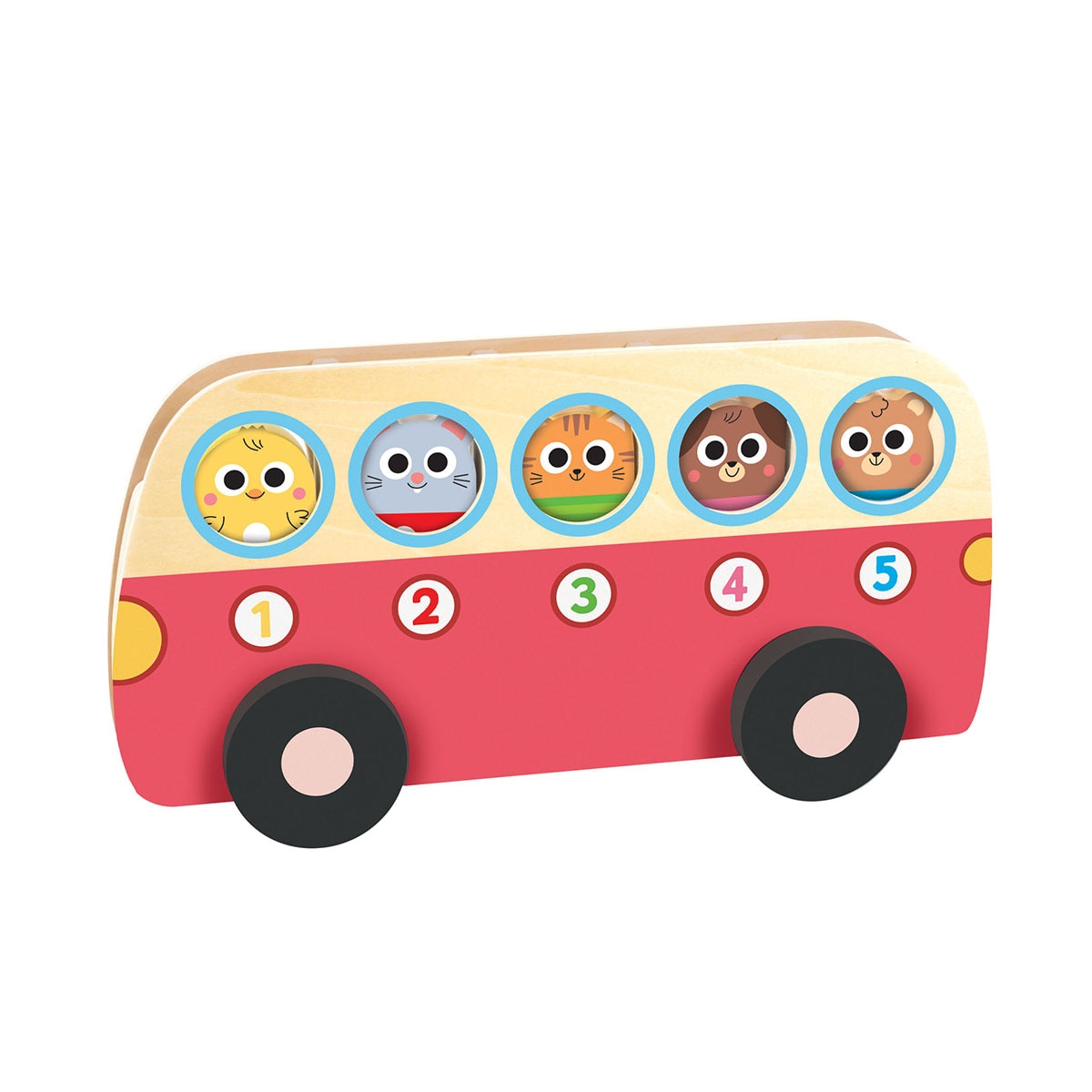 Juguete infantil Autobús Aprende los números 1 a 5 Autocorrectivo Goula Diset 9