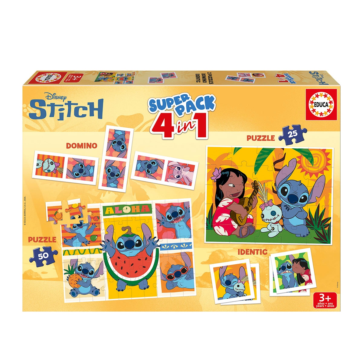 Imagen 0 de Juego Puzzle Superpack Stitch Disney Educa