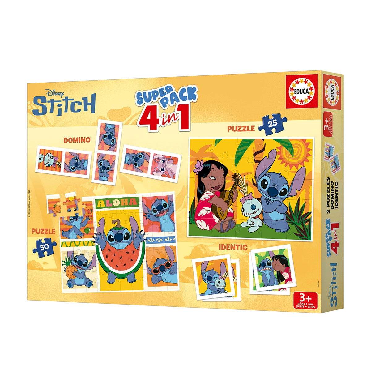Juego Puzzle Superpack Stitch Disney Educa 3