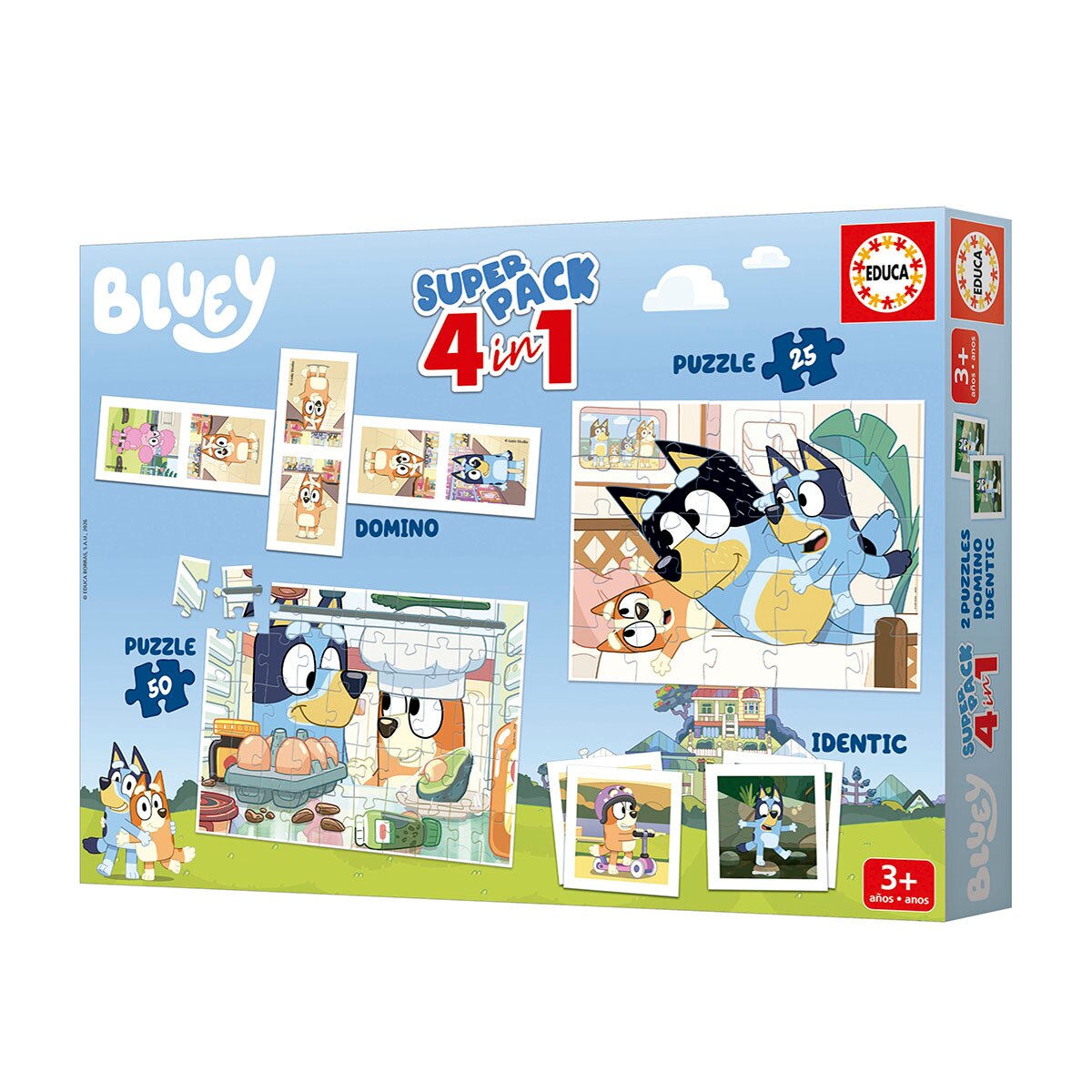 Juego Puzzle Superpack Bluey Bbc Educa 3