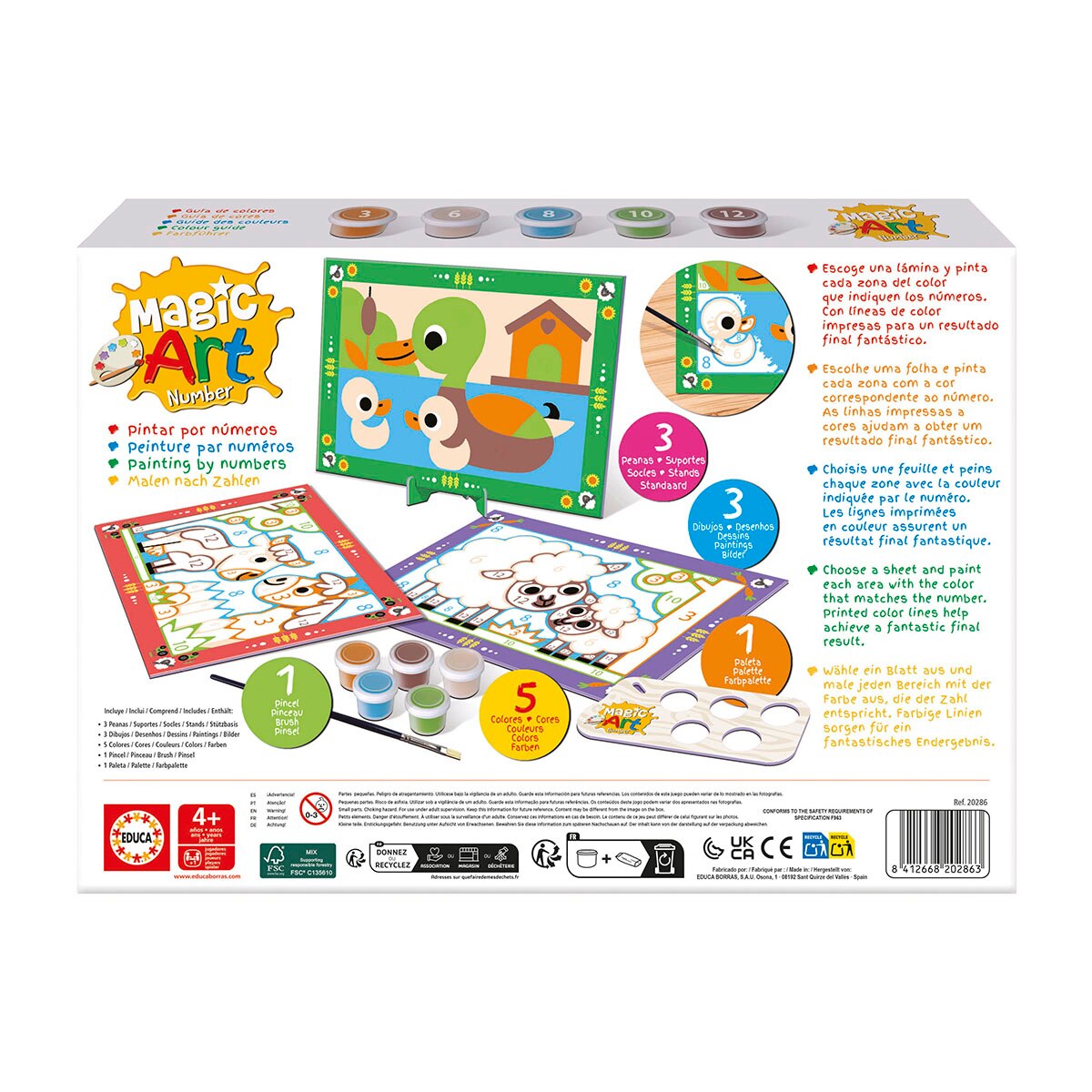 Manuelidad Magic Art Number Granja +4 Educa 4