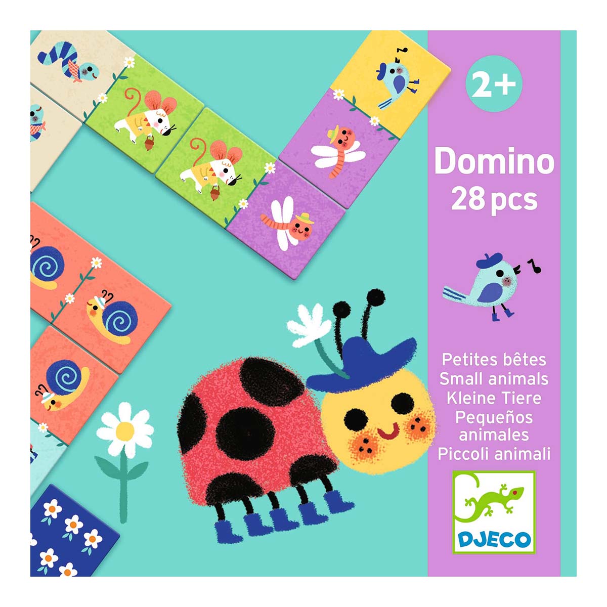 Imagen 0 de Juego 28 fichas de dominó de cartón Djeco